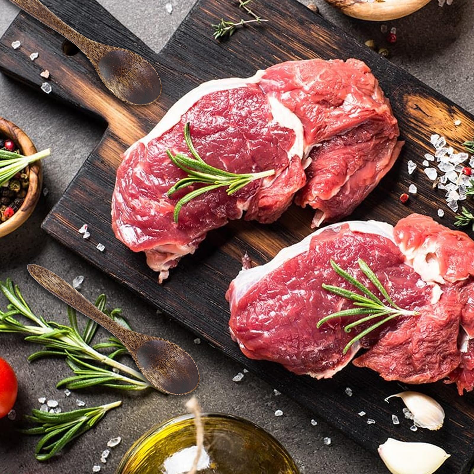 5 Cuillères à Miel En Bois Fabriquées à La Main - Petite