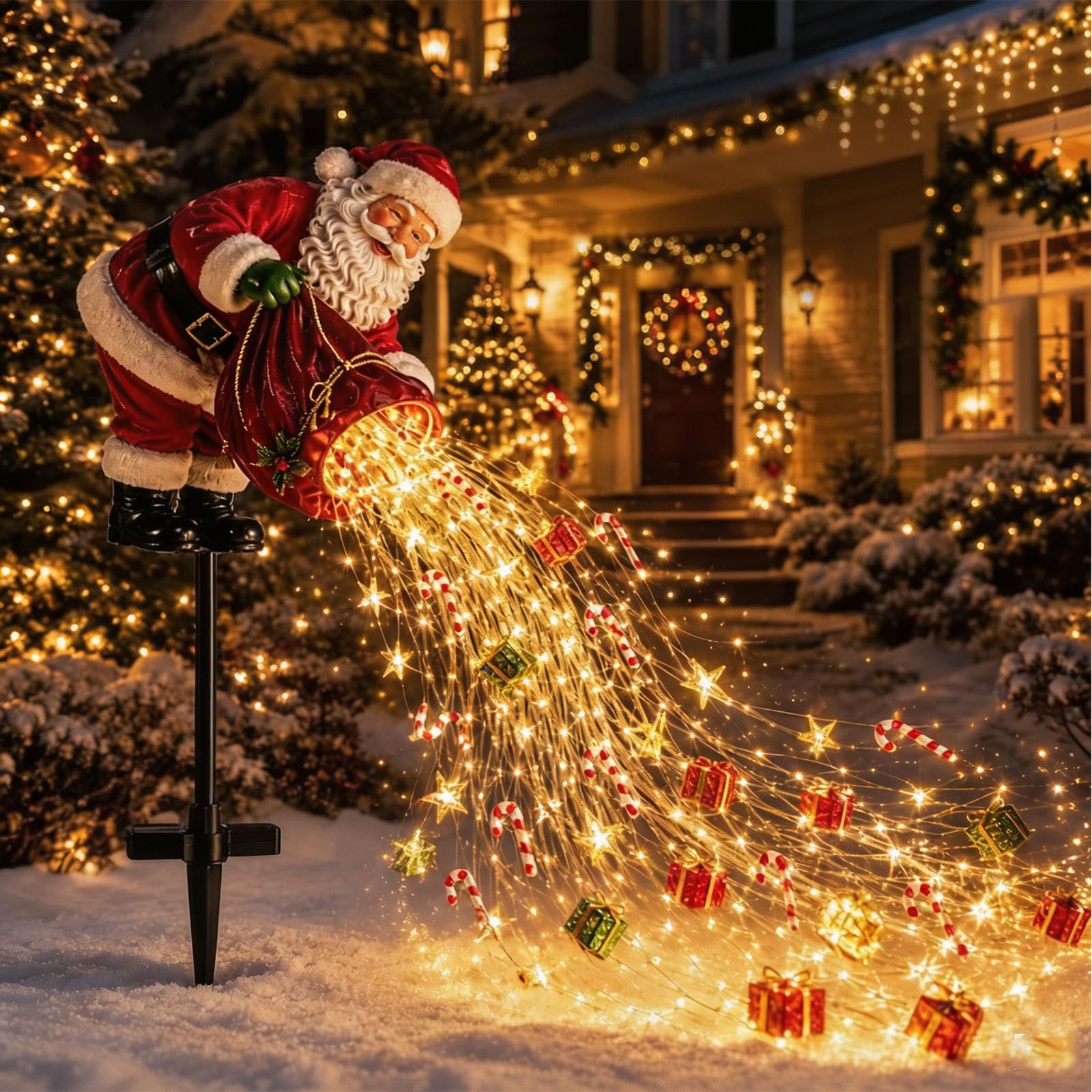 Santa's Magic Pour – Flowing LED Christmas Garden Light
