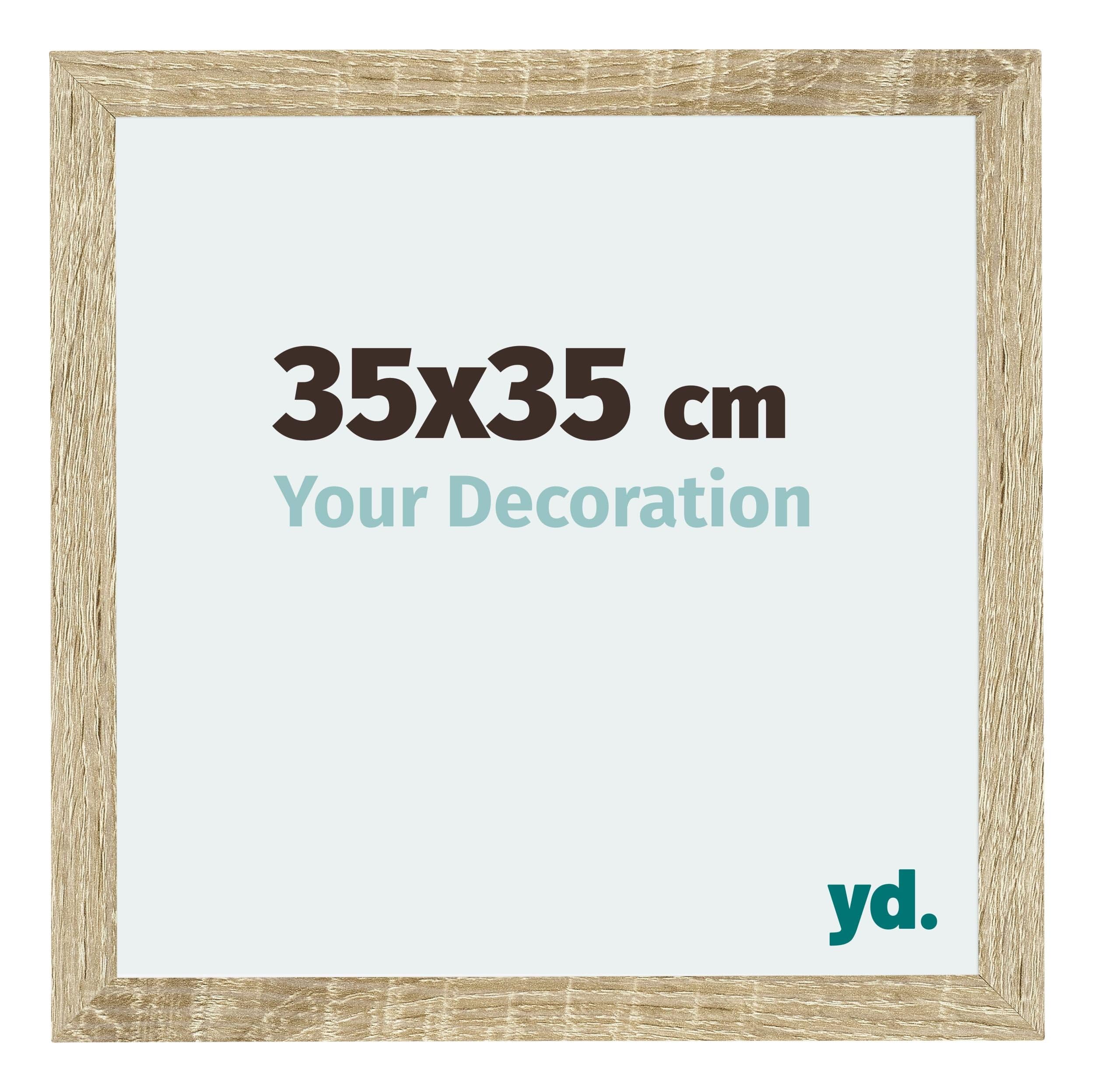 Your Decoration - Picture Frame 35x35 cm - Sonoma Oak - Decorative Wall Frame in MDF with Antireflection - Frame 35x35 - Mura