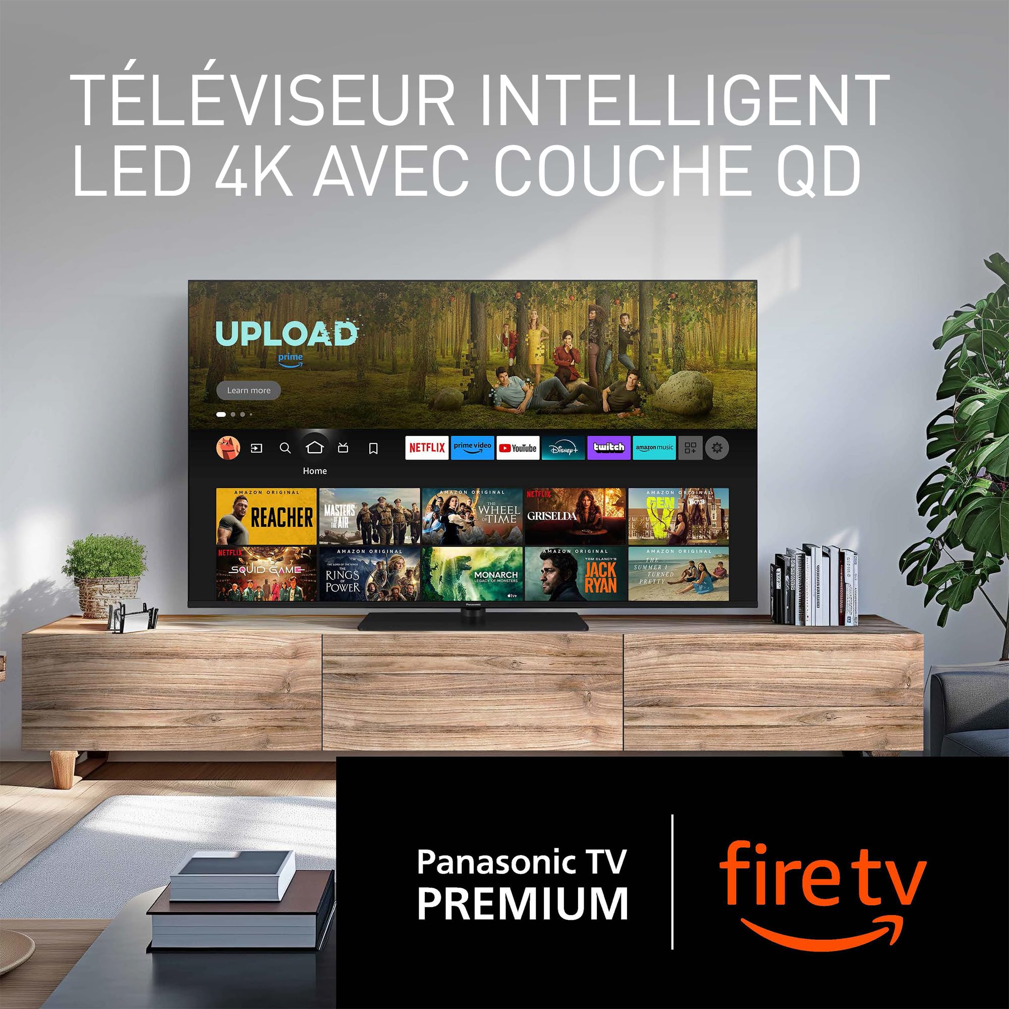 Panasonic Premium TV-50W80AEZC, 50 Pouces 4K Ultra HD QLED Smart TV Fire TV