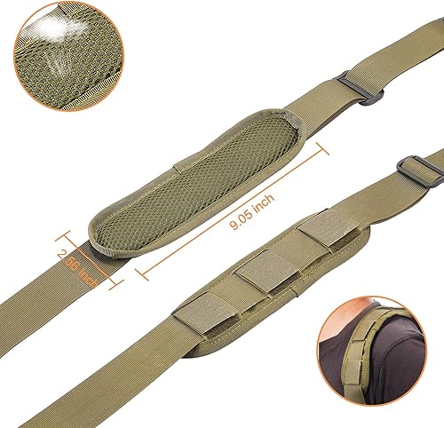 Miniatura 5 de Eslinga QD tradicional de dos puntos con almohadilla para el hombro, ajustable extra larga de 2 puntos tradicional QD - 1 paquete