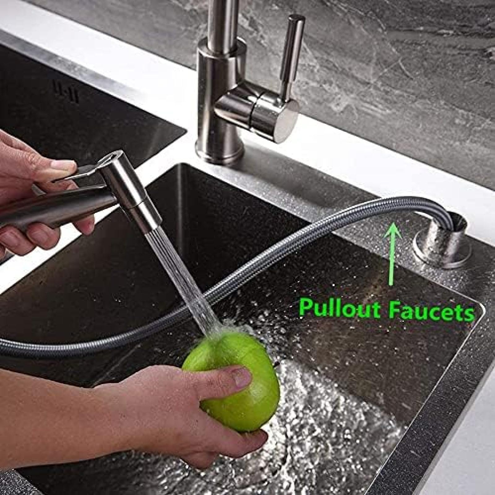 Manguera de repuesto versátil de 57 pulgadas para grifo de cocina y baño con 12 adaptadores, instalación sin esfuerzo, ajuste universal y diseño eficiente para todos los fregaderos