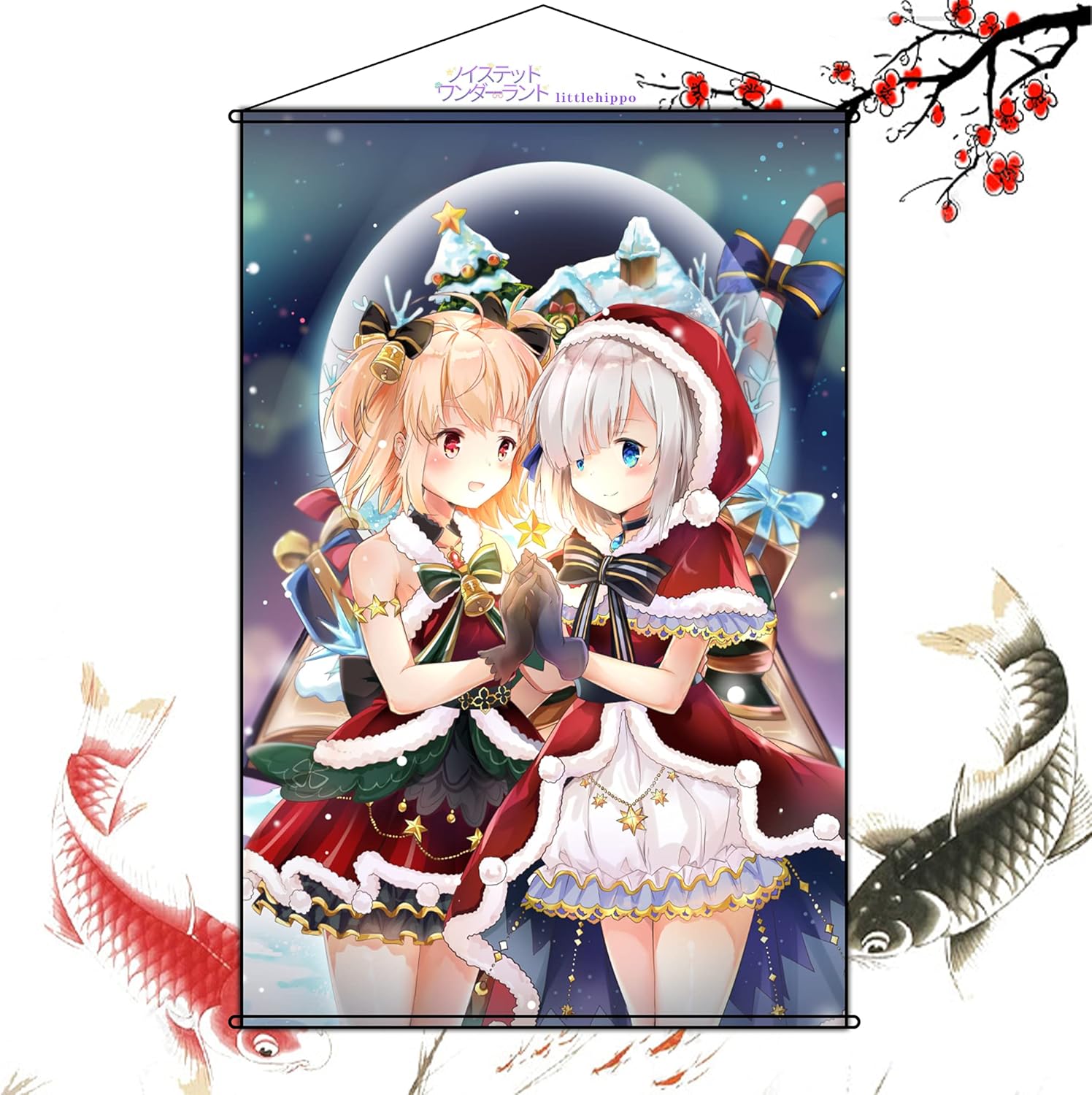 Amazon ツイステッドワンダーランド タペストリー マギアレコード 魔法少女まどか マギカ外伝 五十鈴れん 綾野梨花 ポスター 掛ける絵 掛け軸 巻物 スクロール 吊り軸 アニメ 漫画 カスタム可能 約50cmx70cm B2 アニメ 萌えグッズ 通販