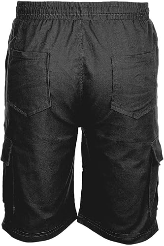 Miniatura 4 de Pantalones cortos de algodón para hombre con múltiples bolsillos