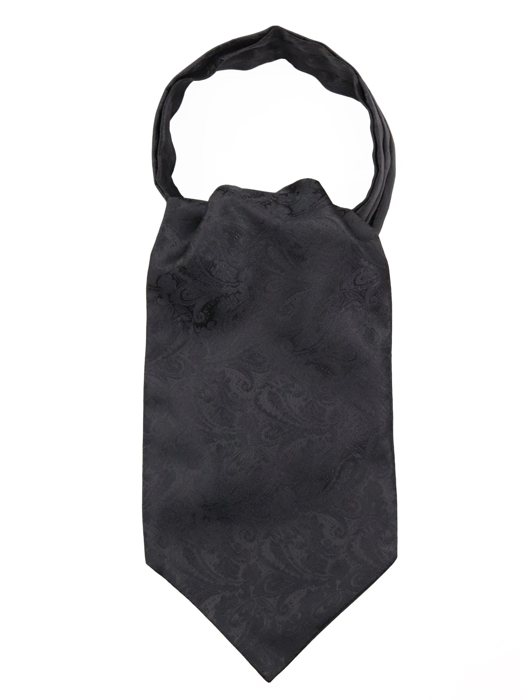 WANYING Men's Retro Ascot Ties Cravat Ties Ascot Neckties Chic for Gentleman - Paisley Black