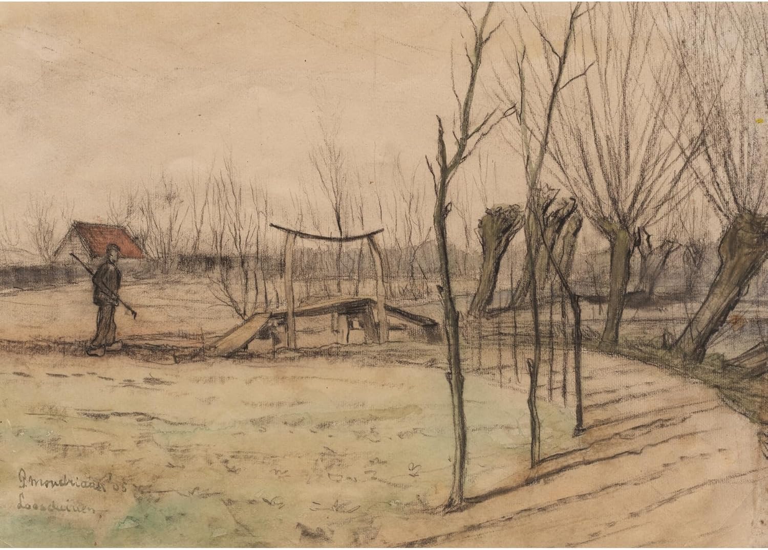 ArtDirect Landscape at Loosduinen (1905) Unframed Art Print Giclee Poster by Piet Mondrian - Ready for Framing with Customization Sizes 10x7, 14x10, 20x14, 34x24, 48x34 and 60x43 inches