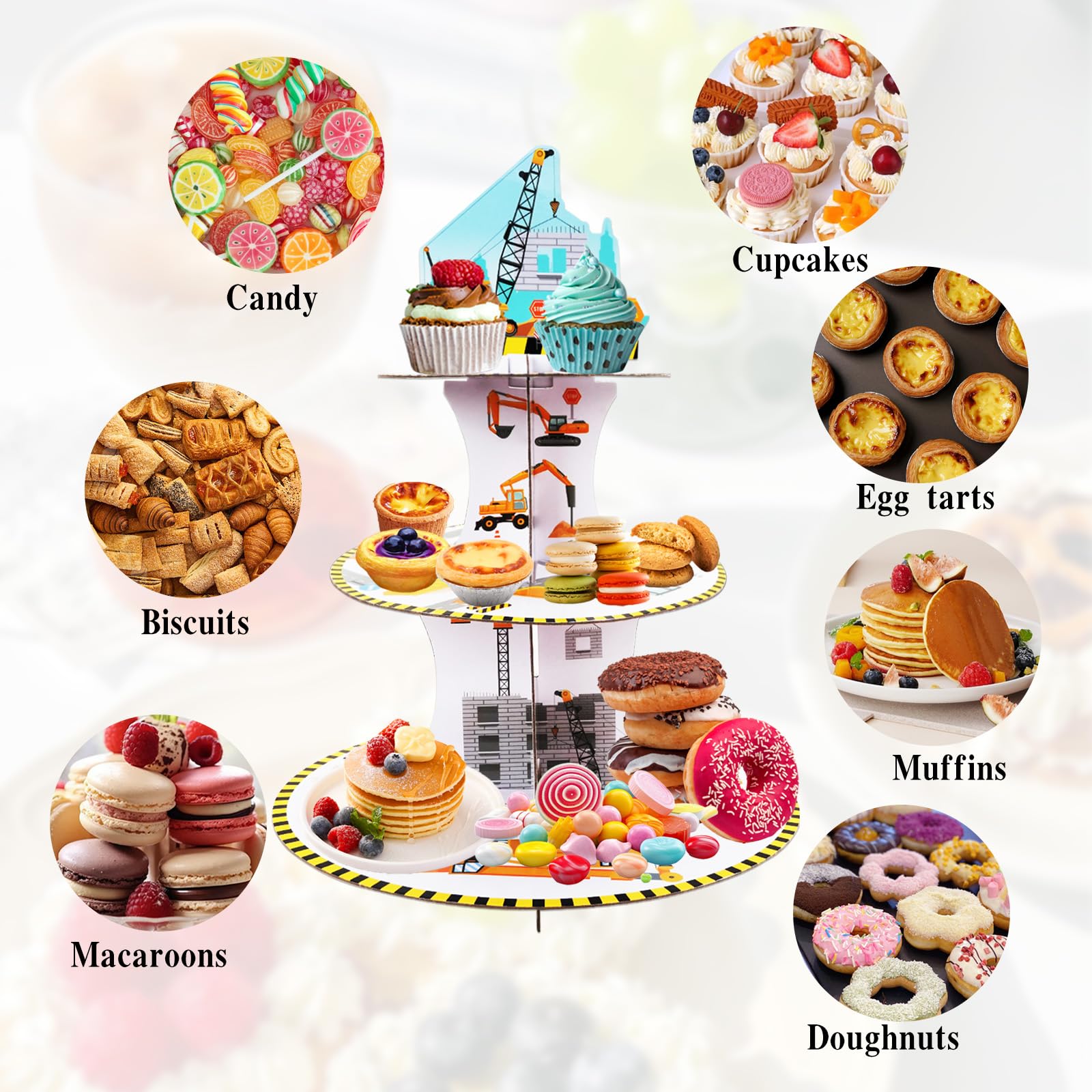 2 Pezzi di Supporto per Cupcake A 3 Livelli, Decorazioni per Feste A