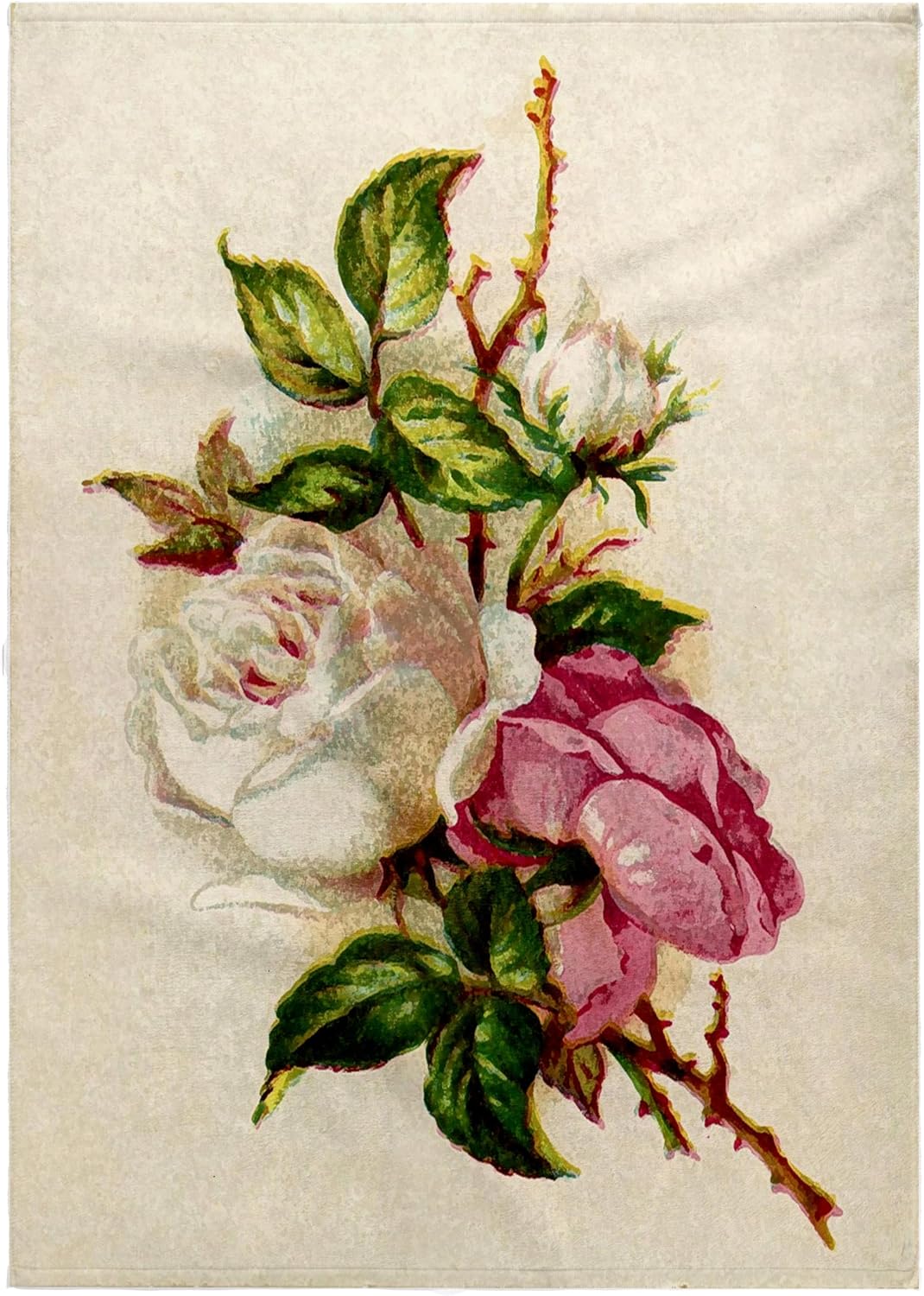 3dRose Print of Vintage English Roses Painting 22x30 Bath Hand Pool Towel