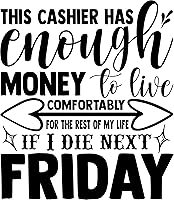 Vista 1 de Parches de hierro para cajero, calcomanías de transferencia de letras para camisetas, tela y ropa (calcomanía de cajero 5)