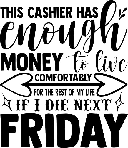 Parches de hierro para cajero, calcomanías de transferencia de letras para camisetas, tela y ropa (calcomanía de cajero 5)