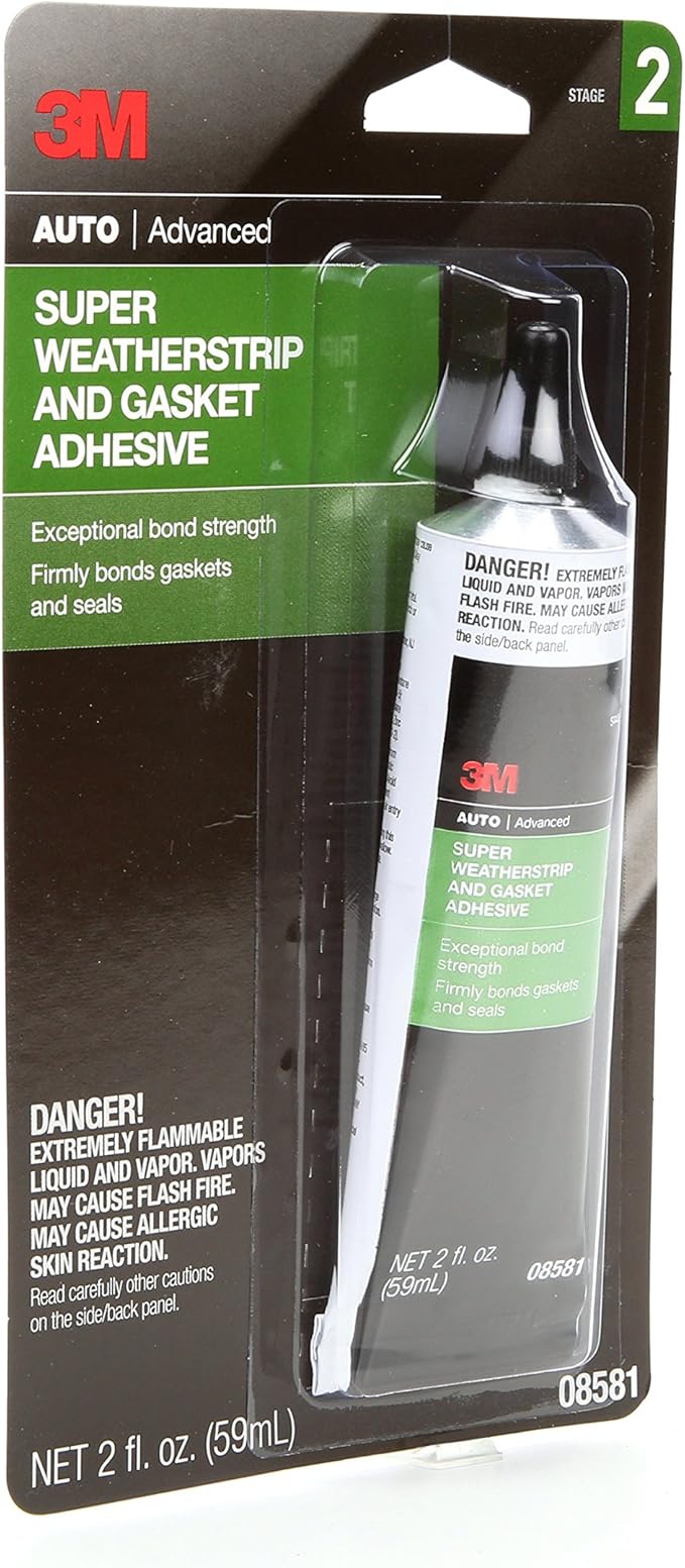 3M Super Weatherstrip and Gasket Adhesive, 08581, Black, 2