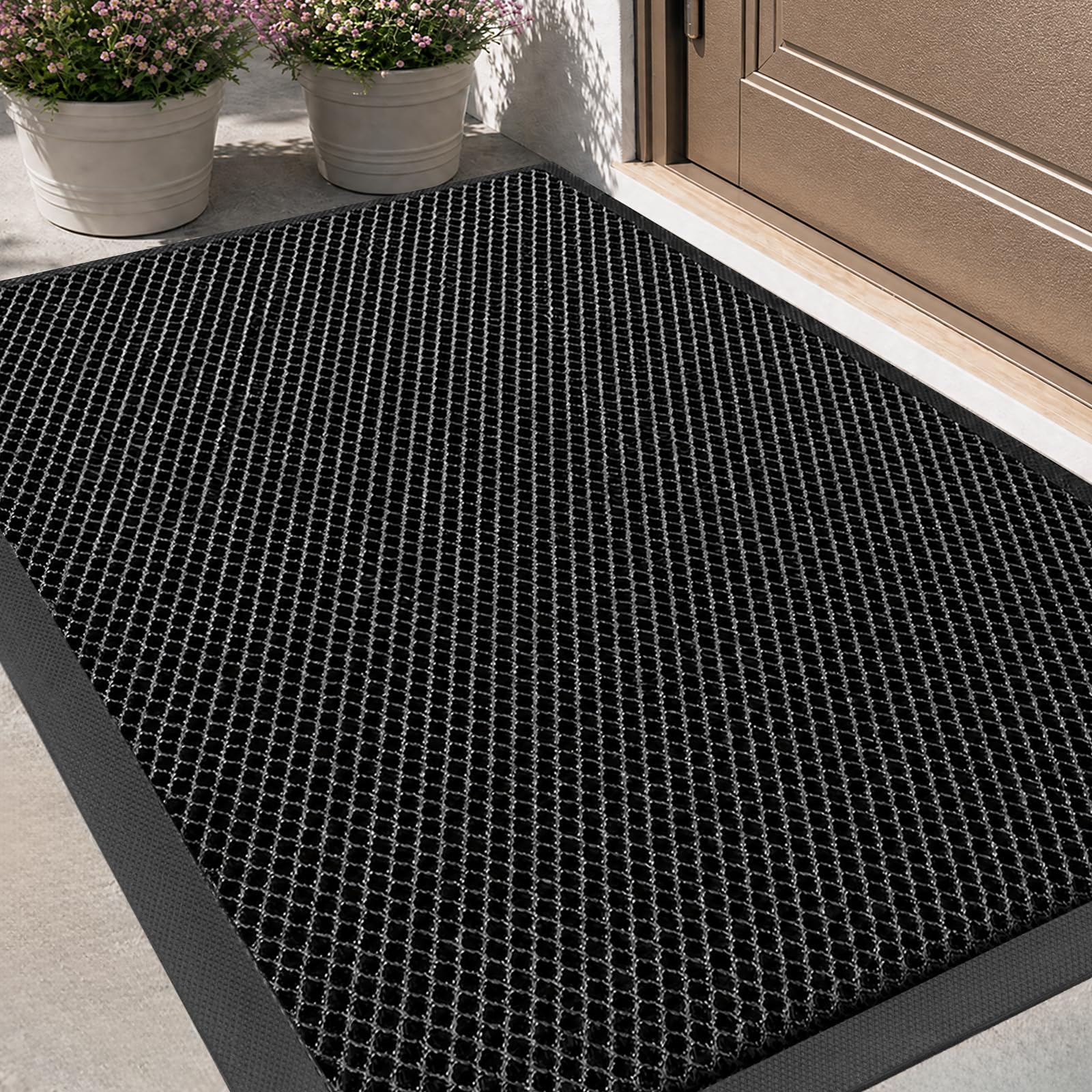 Azadx Indoor Outdoor Door Mat 23"x 35" Doormat for Entry Heavy Duty
