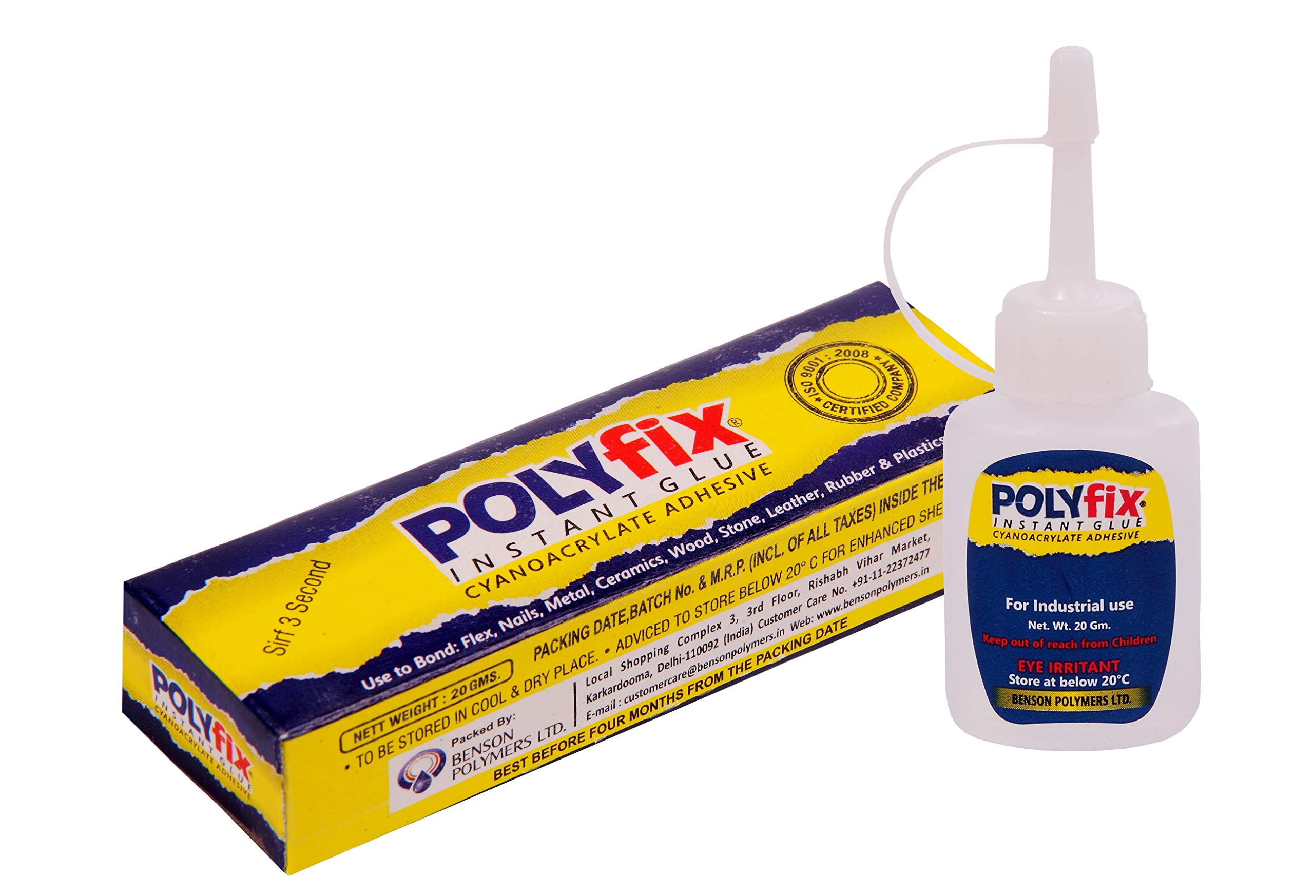 POLYFIX Super Glue Bond For Flex (Cyanoacrylate Adhesive) (20 gm 100Pc Box) Buy Online in India