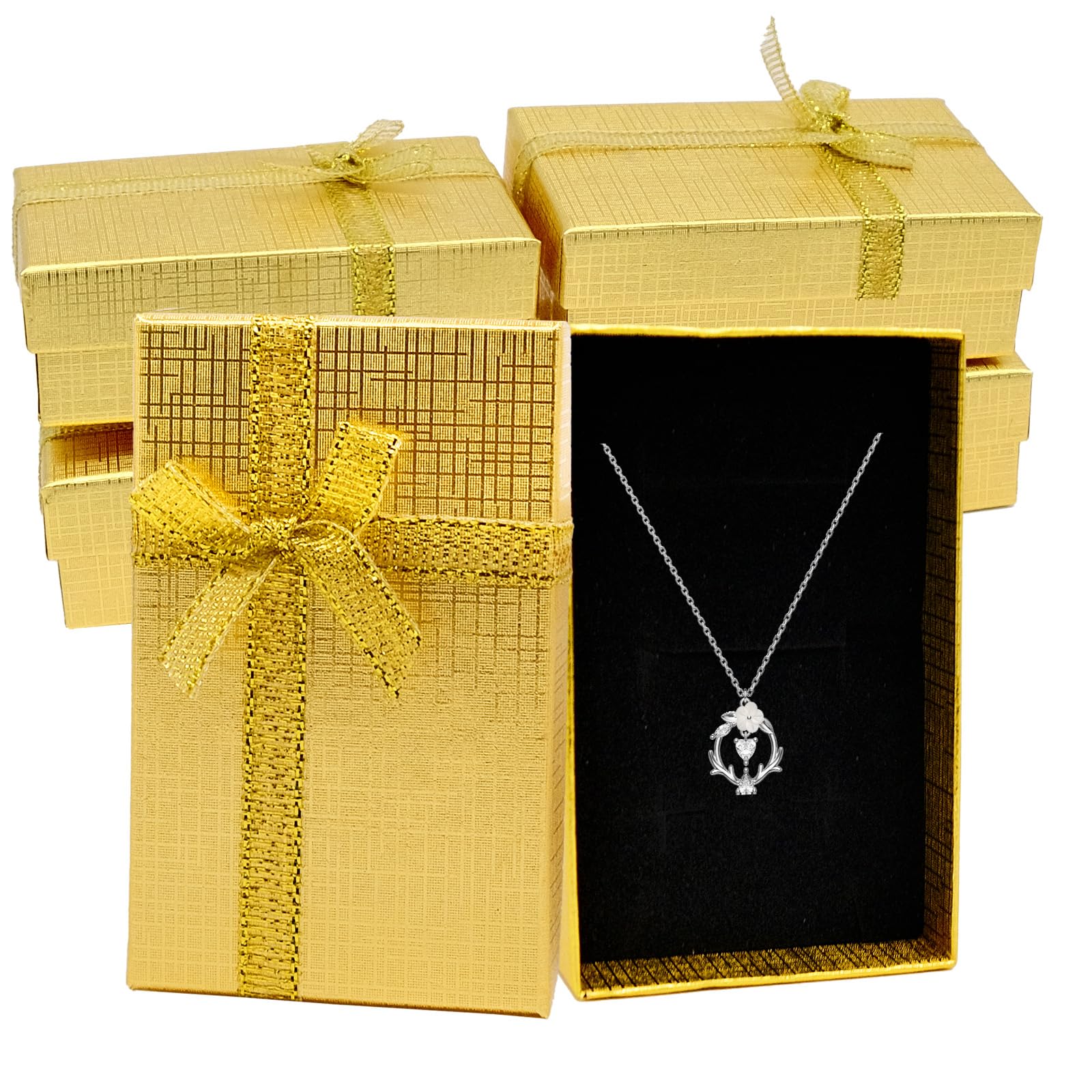 24 Pezzi Scatole Regalo di Carta, Scatoline per Gioielli, Scatola Portagioie in Cartone a Pois, Piccole Confezioni Con Inserto in Schiuma per Anello, Collana, Compleanno di Matrimonio