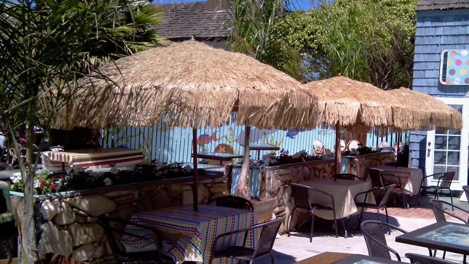 Amazon.com : Bayside21 Hula Thatched Tiki Umbrella Natural Color 6