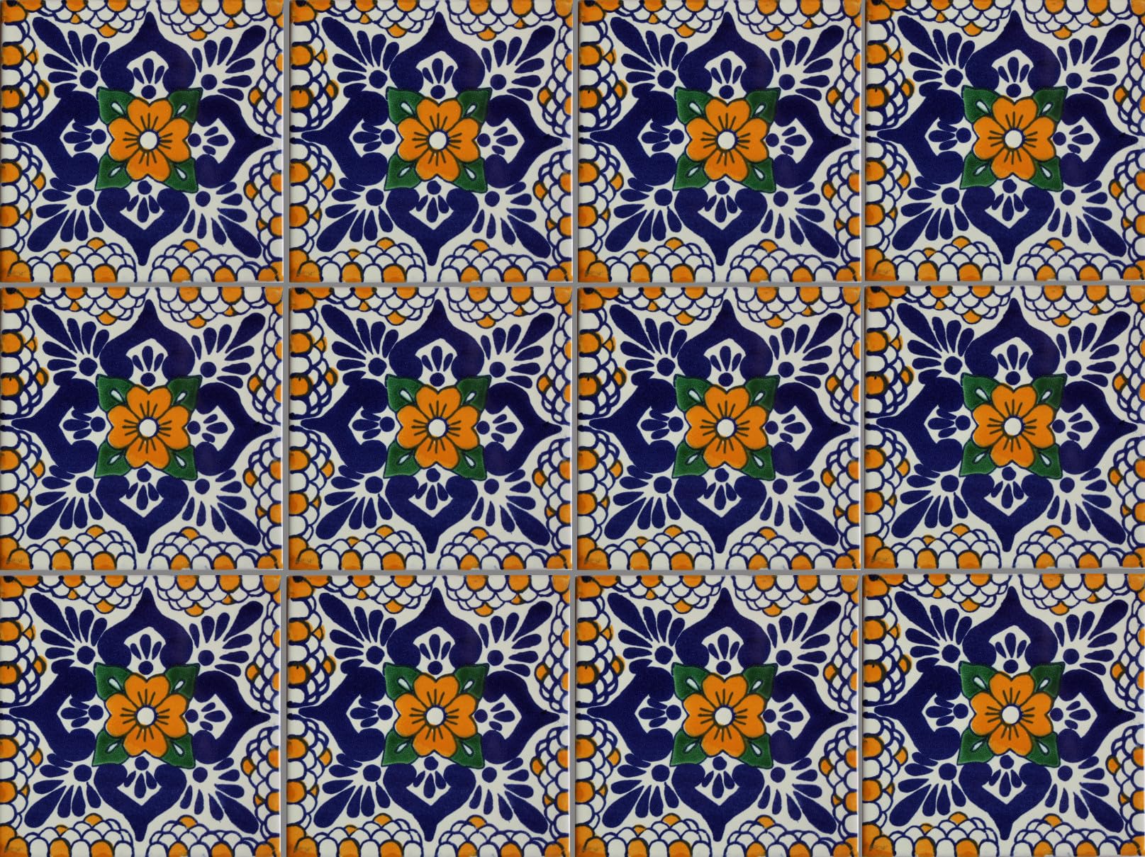 4.2x4.2 9 pcs Moris Talavera Mexican Tile