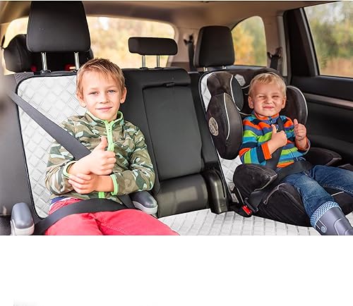 Miniatura 140 de FH Group Neosupreme - Cojines de asiento para automóvil, ajuste universal, cojín para asiento trasero de automóvil con respaldo de silicona Gris