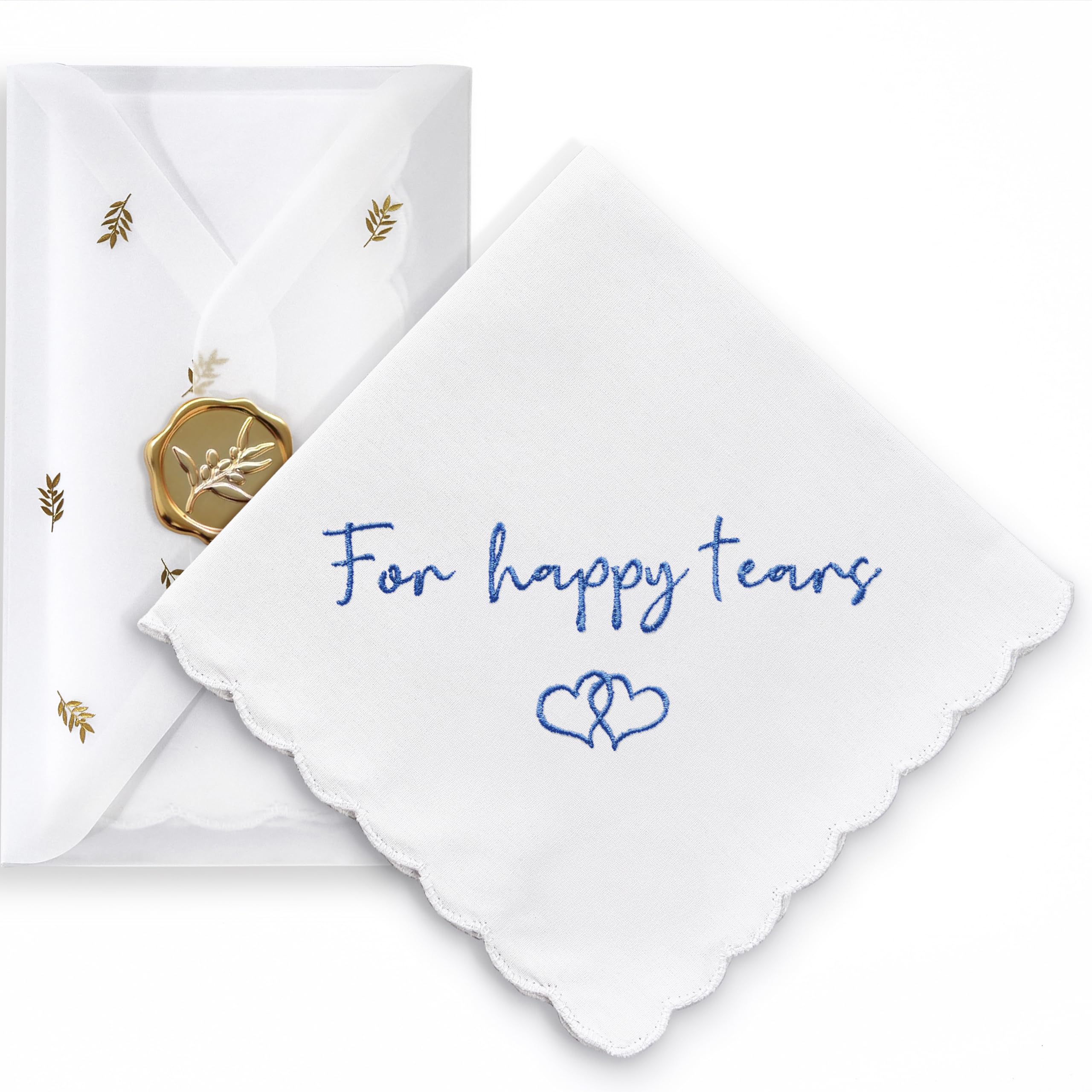 Wedding Handkerchief, Something Blue for Bride, Mother of Bride Gift