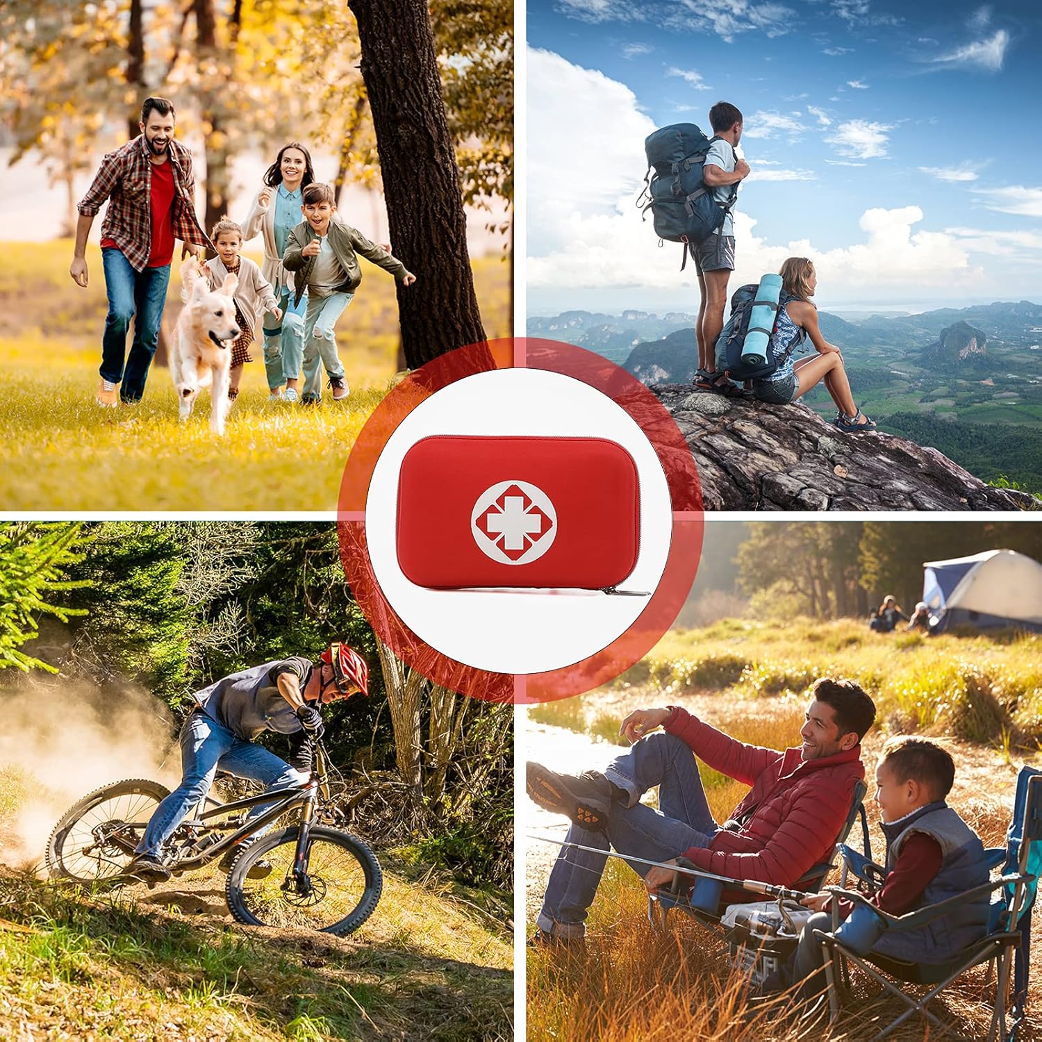 First aid kit ,Multifunctional Portable Compact , Very Suitable for Family, car, Travel and Outdoor Emergency situations. : Health & Household