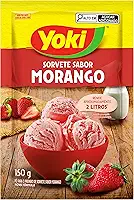 Pó para Preparo de Sorvete Sabor Morango Yoki Pacote 150g
