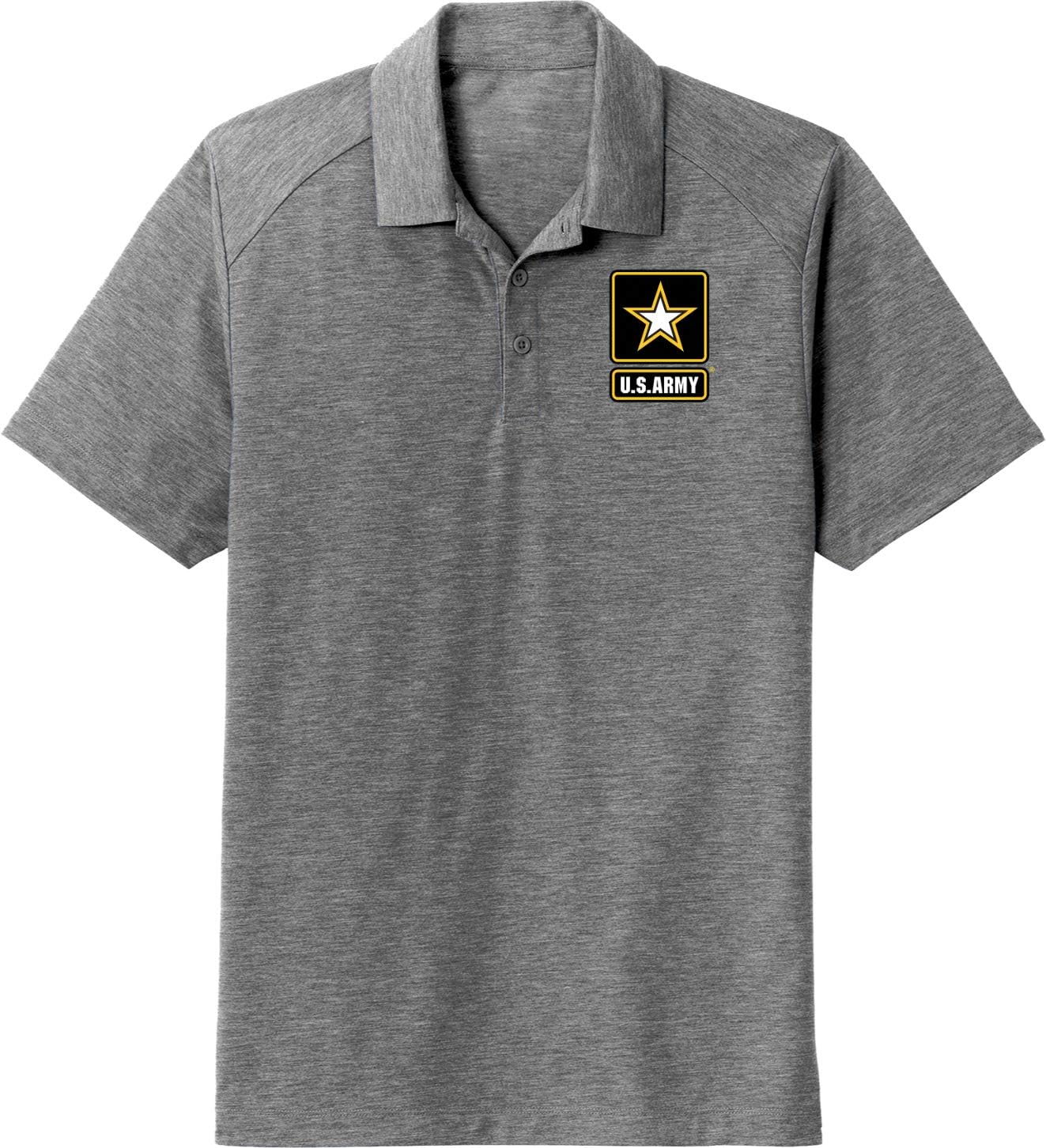 US Army Tri Blend Wicking Polo Pocket Print