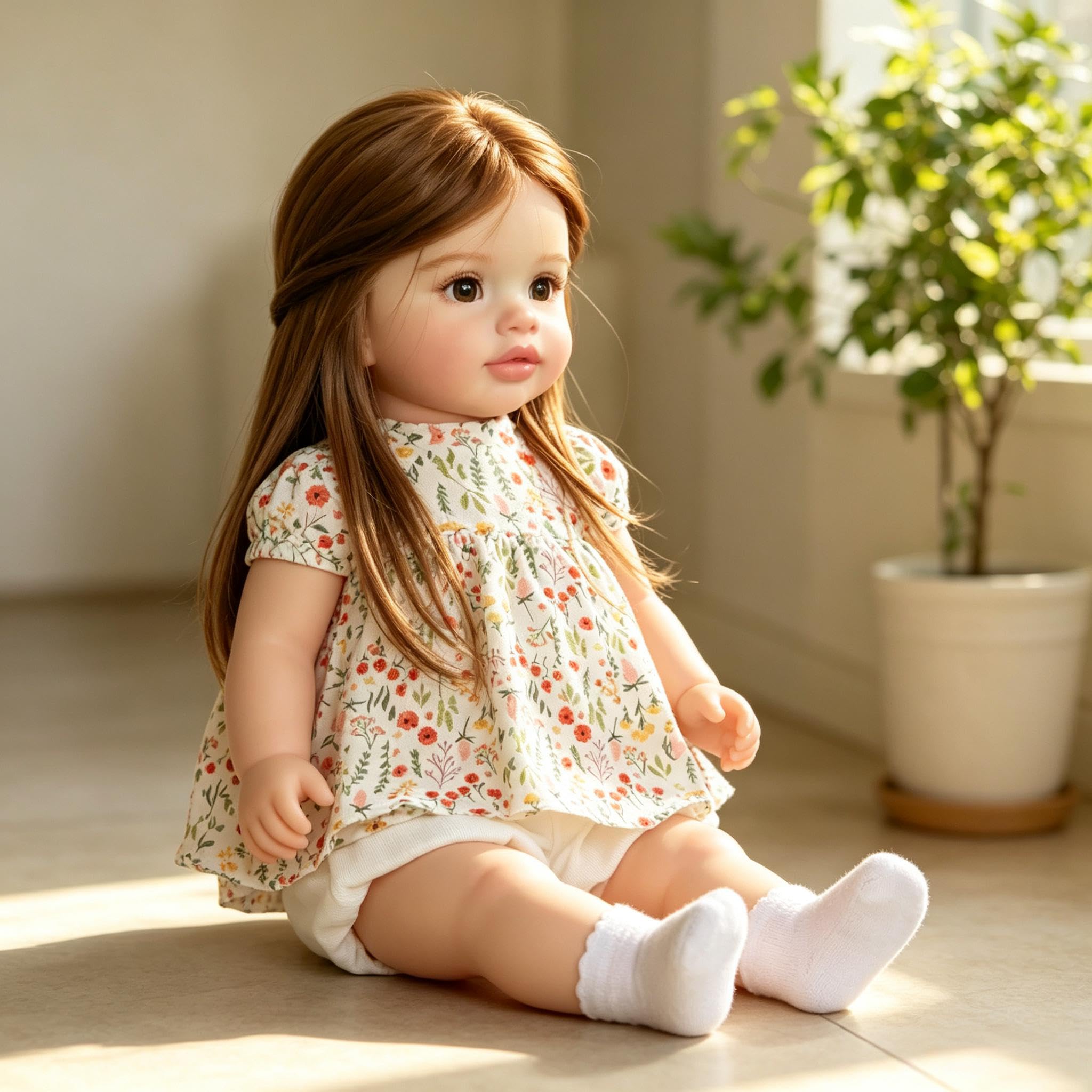 RXDOLL Realistyczne lalki Reborn Baby Dolls Girl Pippa, duży rozmiar Reborn maluch, miękka tkanina winylowa, realistyczna mała dziewczynka, która wygląda jak prawdziwe życie lalki niemowlęce z
