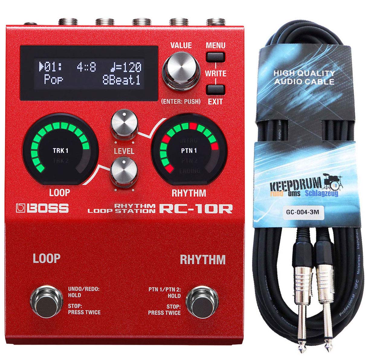Boss RC-10R Rhythm Loop Station Performance Looper + Keepdrum Jack 