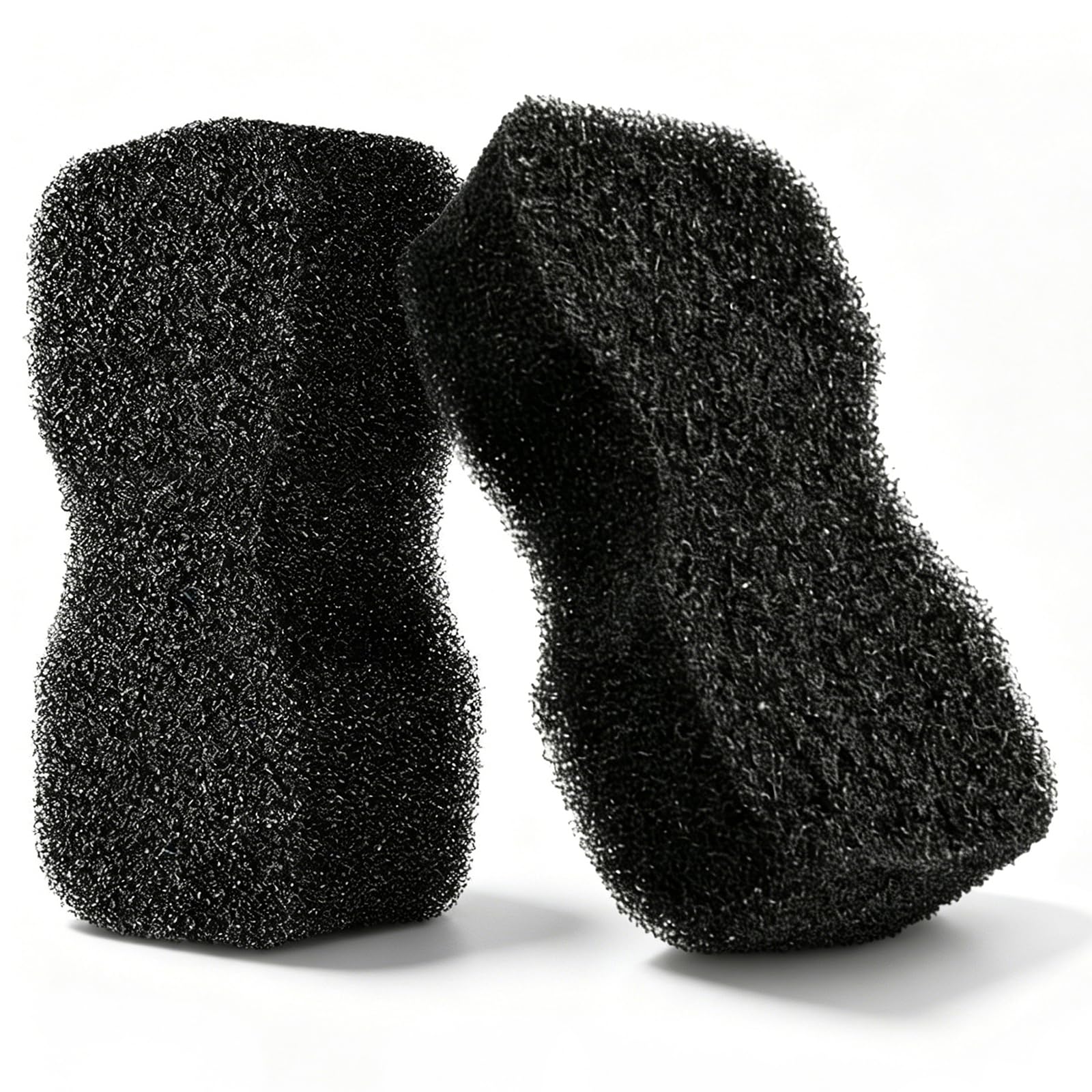 Professional Horse Grooming Sponge, Horse Bathing Brush with Tiger's Tongue Shape, Cleaning Pads for Body & Hoof Care, for Equestrian Groomers (Black 2Pcs)