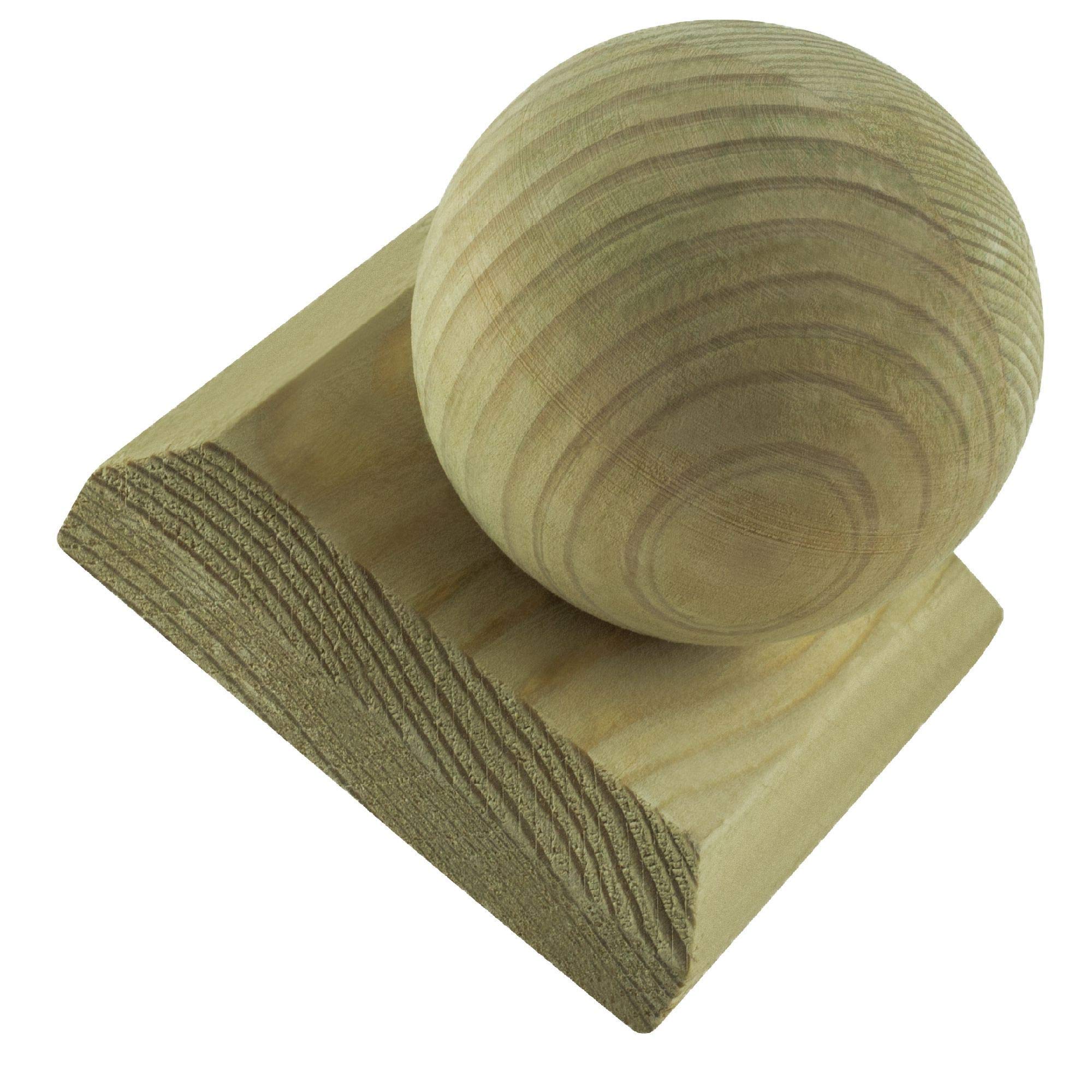 Lot de 2 capuchons de poteaux en bois imprégnés 80 x 80 mm