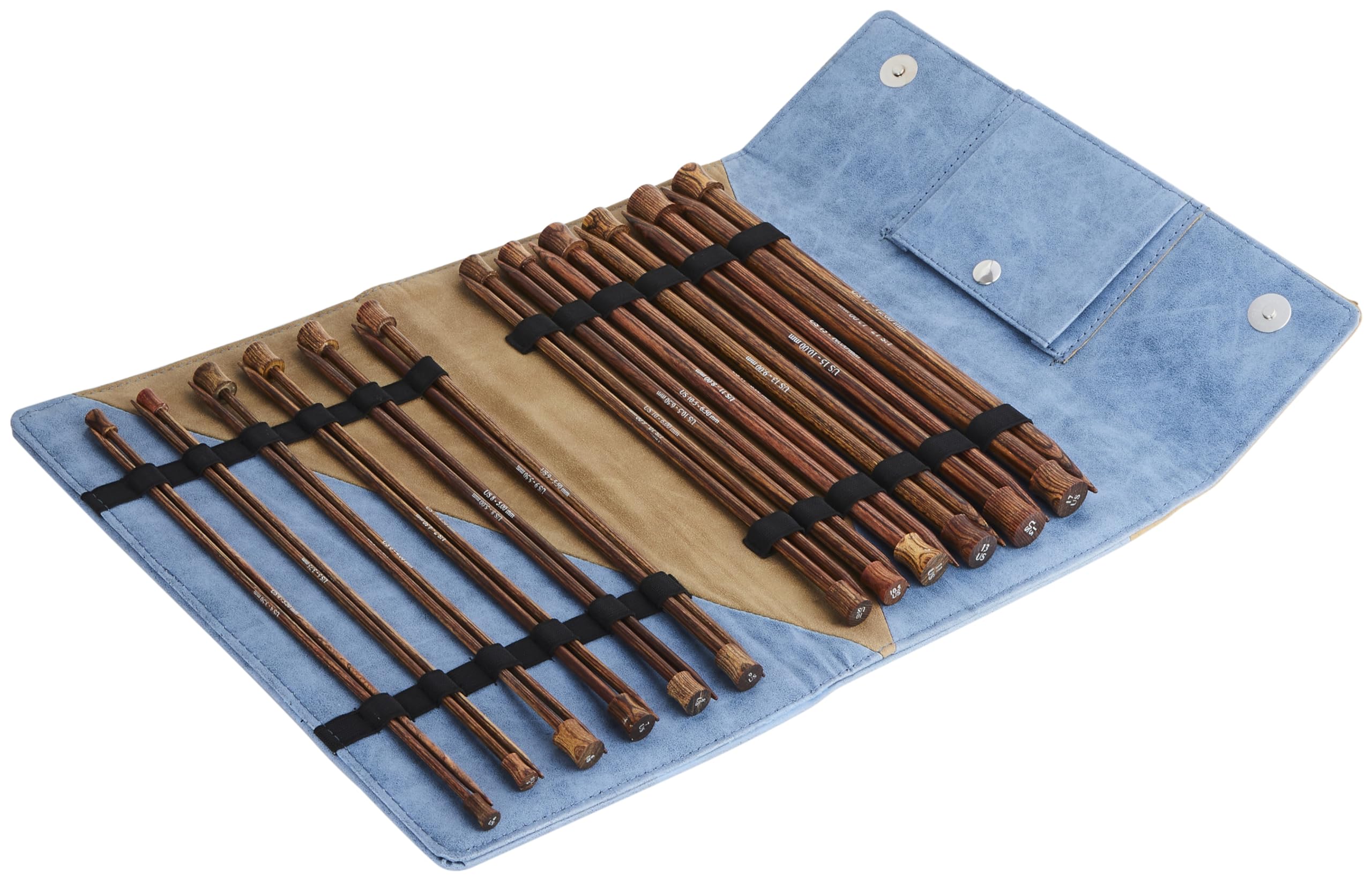KnitPro Ginger Grande Single Pointed Needle Set, Brown