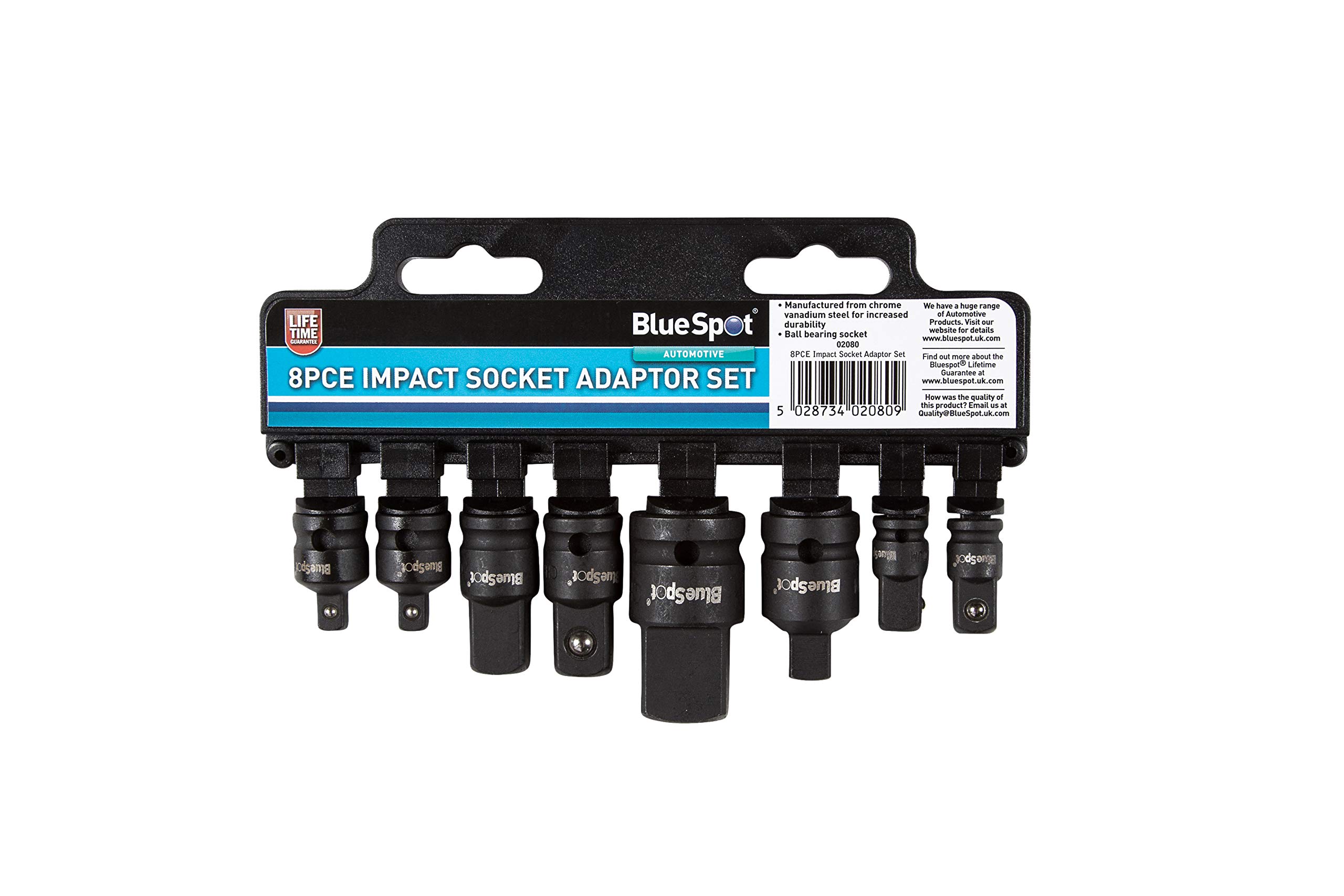 Blue Spot Tools 02080 8Pce Impact Socket Adaptor Set