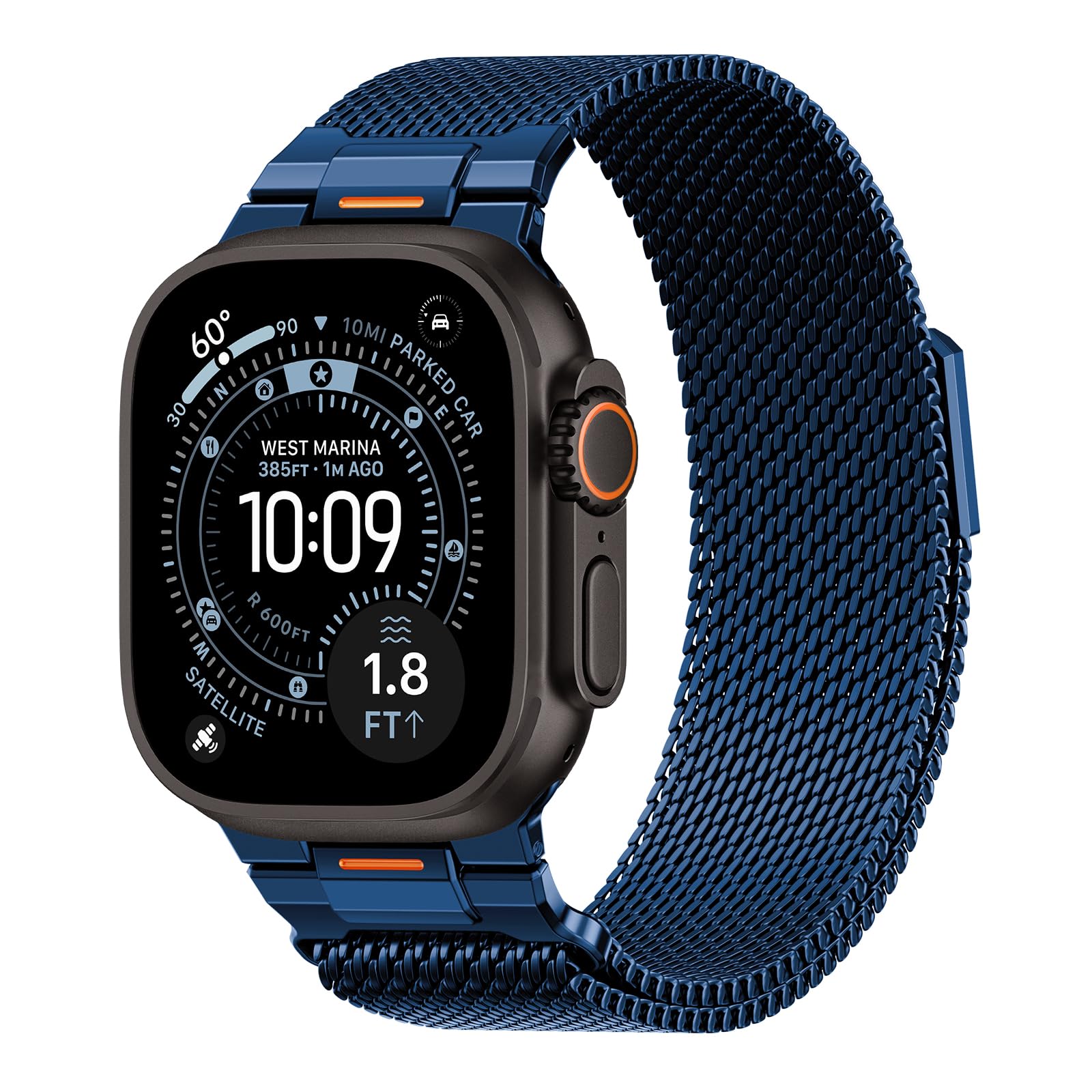 BXUXOHS Milanese Loop- Compatible with Apple Watch Ultra 3 2 1 Band for Men 49mm 46mm 45mm 44mm 42mm 41mm 40mm 38mm,Magnetic Mesh Metal Strap Wristband for iWatch SE 3/2 Series 11/10/9/8/7/6/5/4 Ultra