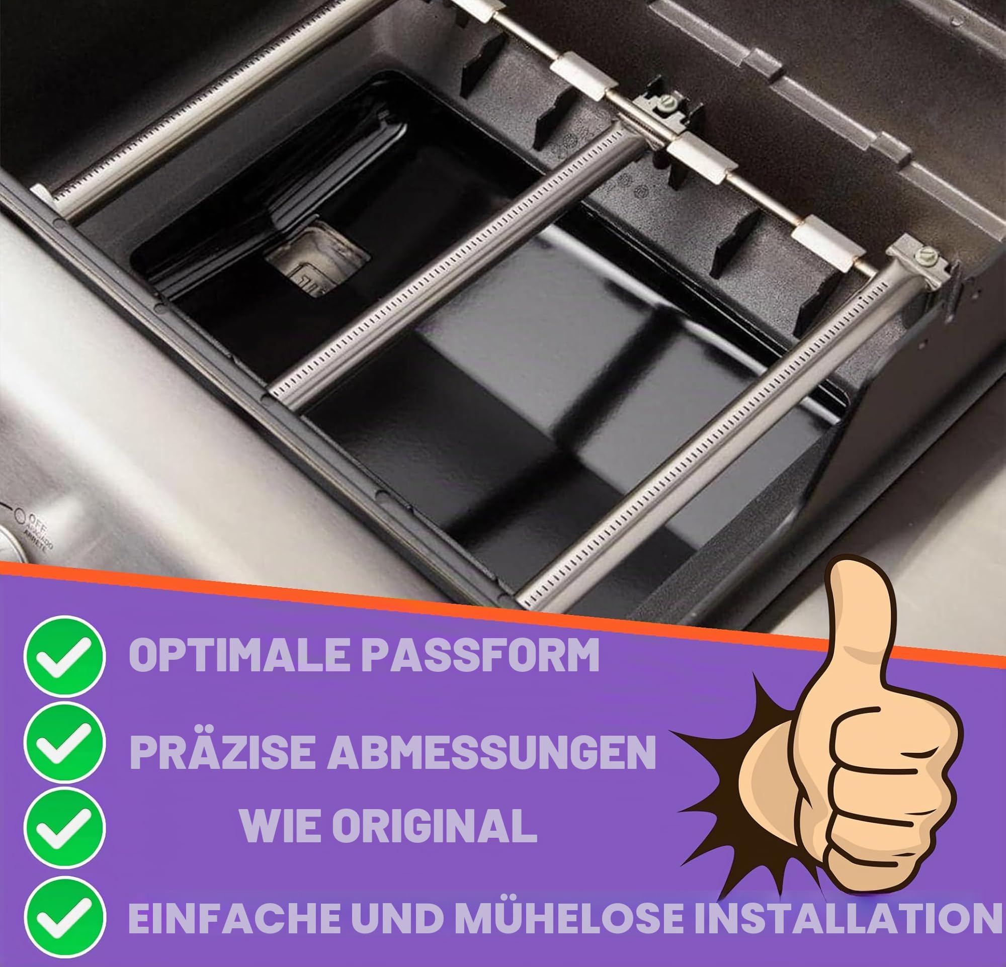 69804 Fettwanne für Weber Spirit 300 Serie, Spirit e310, e320 Grills, hergestellt in 2013 und neuer, Tropfpfannen ersetzen Weber Spirit Fettschale, 44,5 cm L x 31,1 cm B x 5 cm H