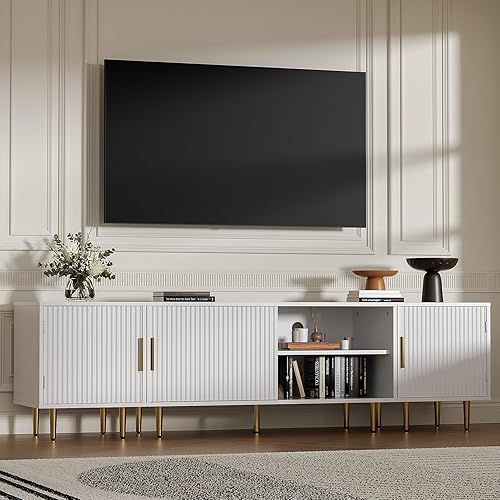 Miniatura 6 de Consolas de TV para sala de estar, soporte de TV con almacenamiento, centro de entretenimiento para TV de hasta 71 pulgadas, soportes de televisión