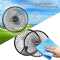 Vista 6 de Ventiladores de carrito de golf para accesorios de carrito de golf, ajustes de 3 velocidades para modelos EZGO Club Car Yamaha con abrazadera