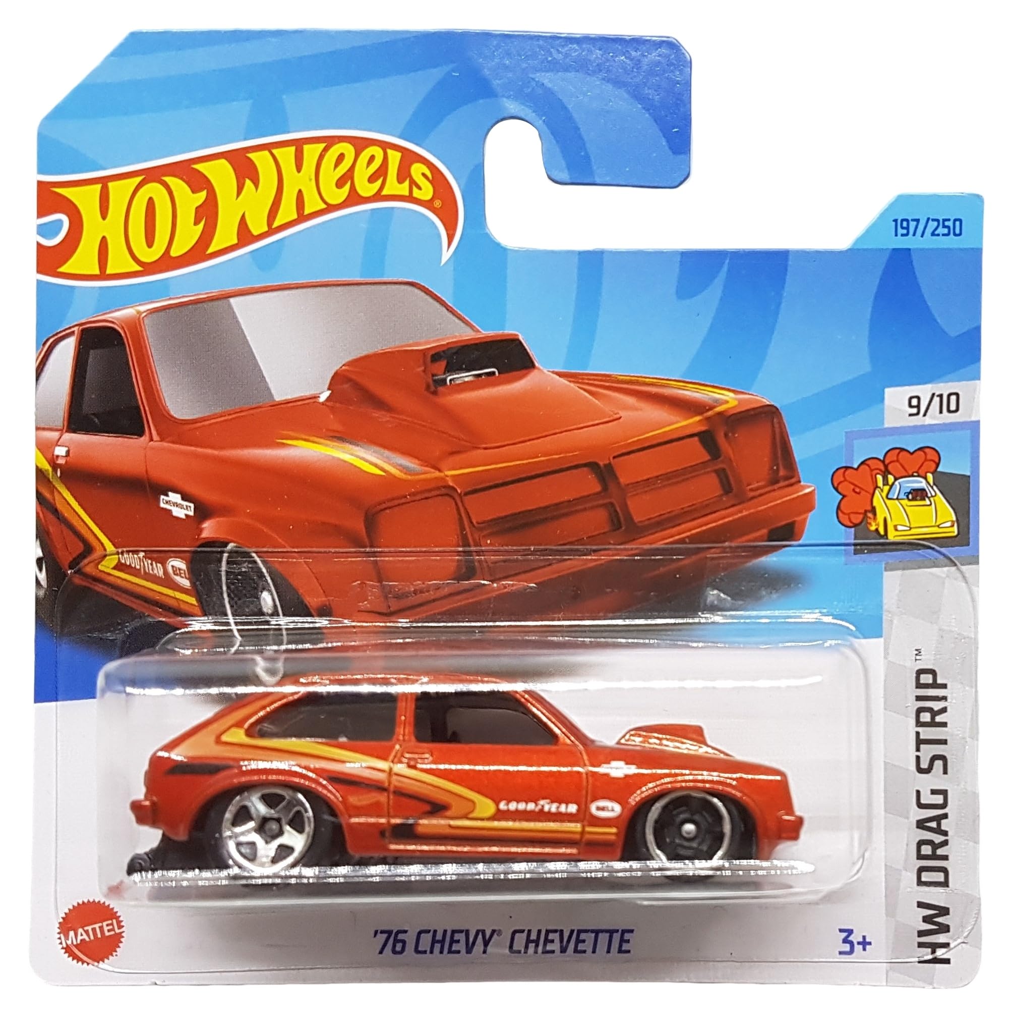 Hot Wheels - ´76 Chevy Corvette - HW Drag Strip 9/10 - HKH35 - Short Card - Good Year - Bell - Mattel 2023