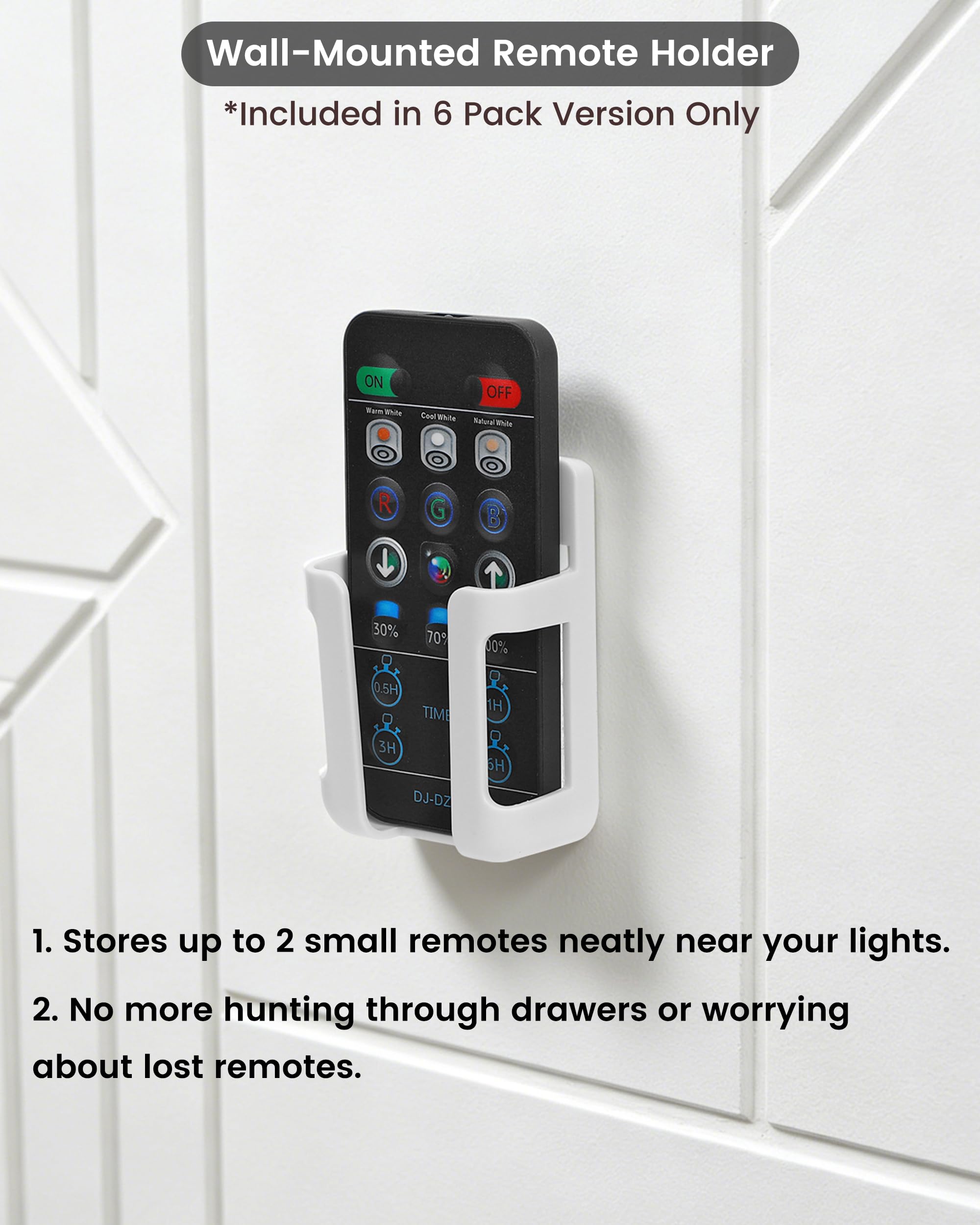 TECOMLIGHT Luci a disco con telecomando, funzionamento a batteria, senza fili, per illuminazione sotto armadietto, da attaccare al rubinetto, per cucina, scaffale, confezione da 6, colore: bianco