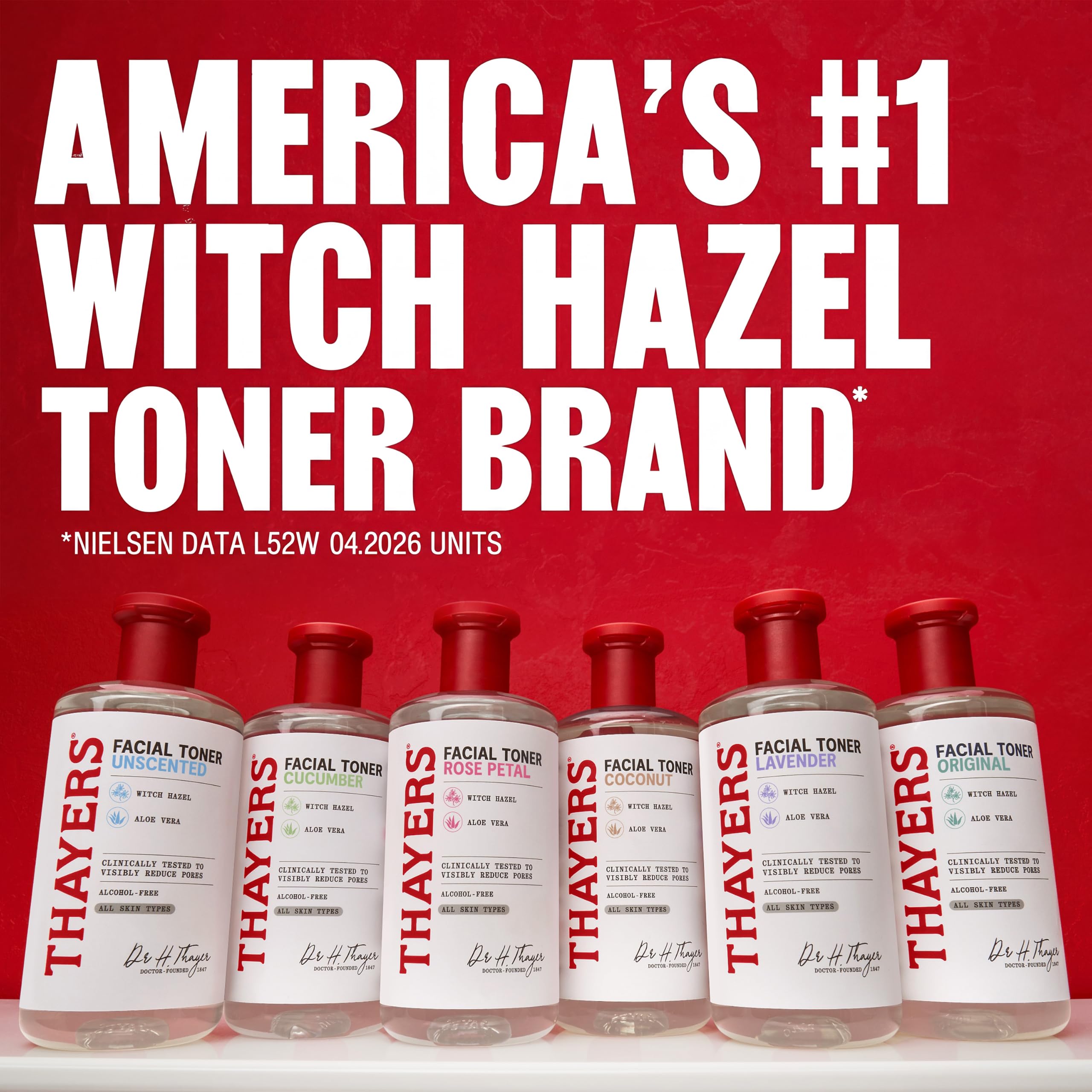 THAYERS Alkolsüz, Aloe Vera Formüllü Nemlendirici Orijinal Cadı Hazel Yüz Toneri, Vegan, Dermatolog Test Edildi ve Önerildi, 12 oz