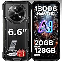 DOOGEE Fire 5 Pro Rugged Smartphone, 20GB+128GB 13000mAh Android 15 Telefono Indistruttibile