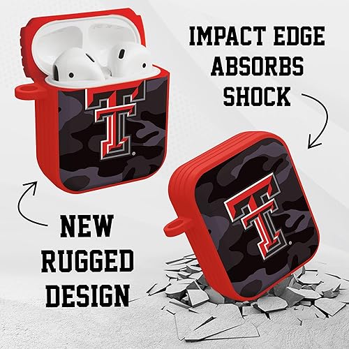 Miniatura 4 de AFFINITY BANDS Texas Tech Red Raiders Camo HDX Case Cover Compatible with Apple AirPods Generations 1 & 2