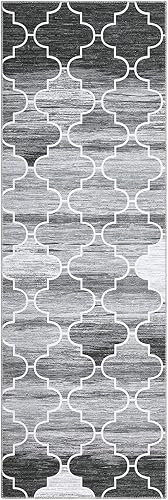 Zacoo Alfombras lavables de 9 x 12 pies, para sala de estar, alfombra marroquí para dormitorio, alfombra vintage, antideslizante, alfombra grande,