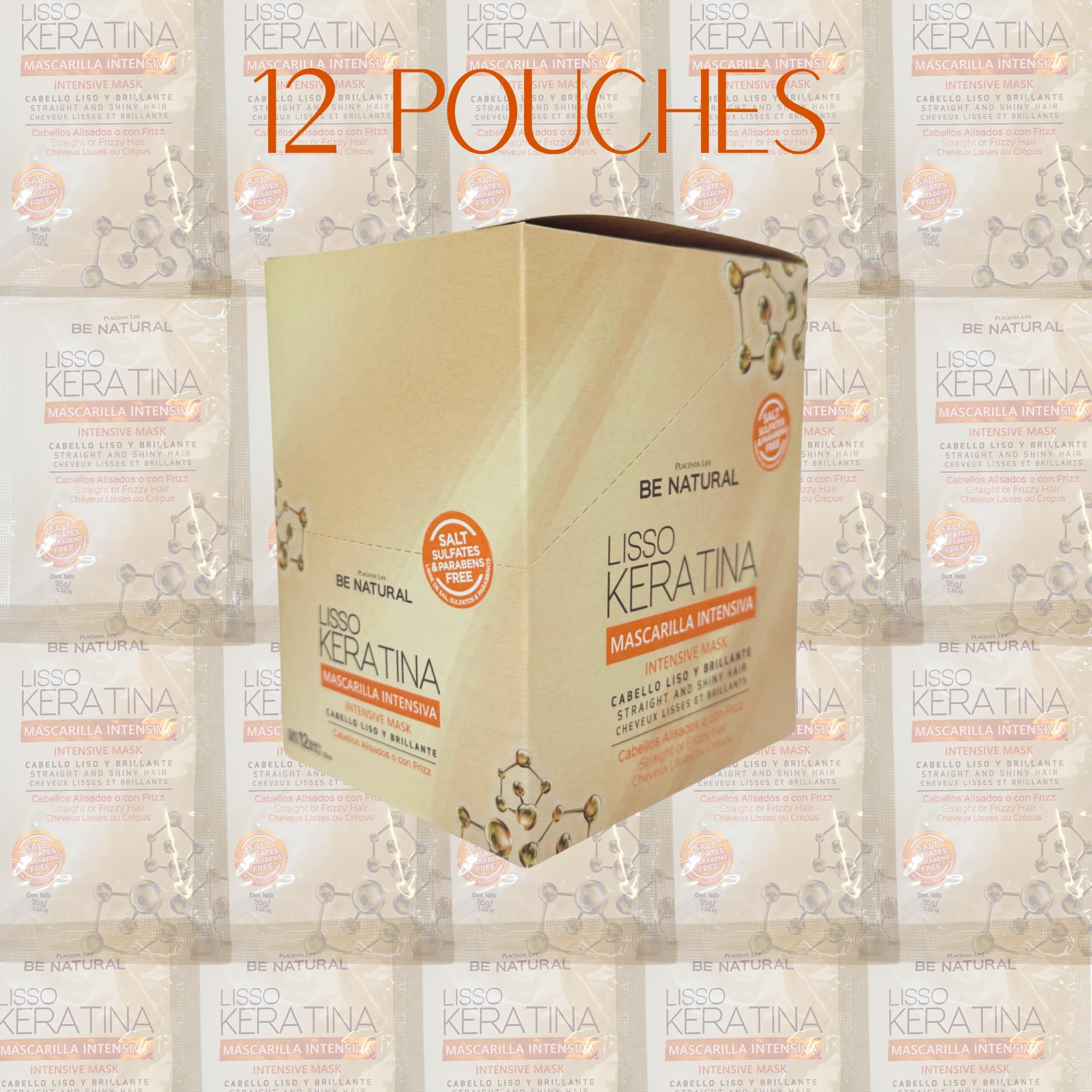 PLife Be Natural Lisso Keratin Intensive Mask x12 Pouches 35g/1.23 oz