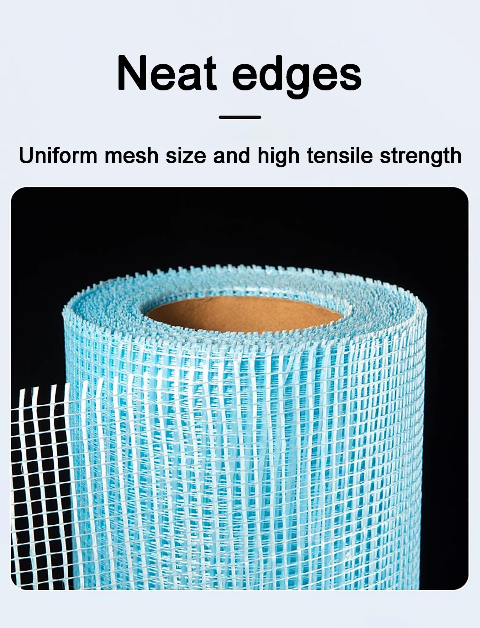 Generico Nastro in fibra di vetro for riparazione di cartongesso, di qualità industriale, in rete di fibre extra resistente, autoadesivo for impieghi gravosi, for riparazione di crepe nei muri(Blue)