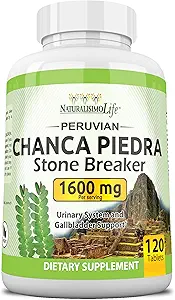 Chanca Piedra 1600 mg - 120 Tablets Kidney Stone Crusher Gallbladder Support Peruvian Chanca Piedra