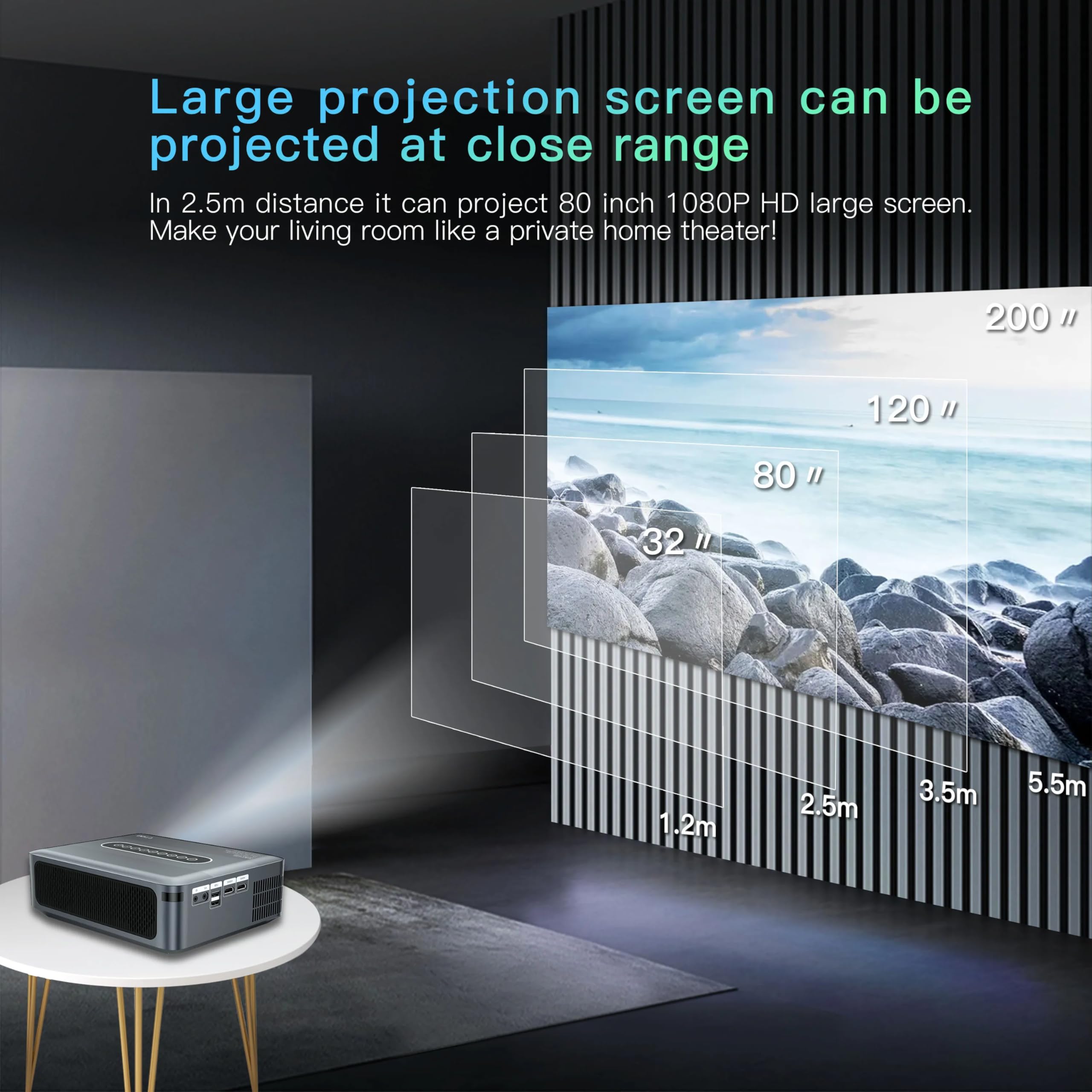 Projektor dekodowania 8K Xnano X1 1080p Full HD 4K 1920x1080P LCD Smart Android 9.0 2.4G/5G Dual WiFi Video LED kino domowe