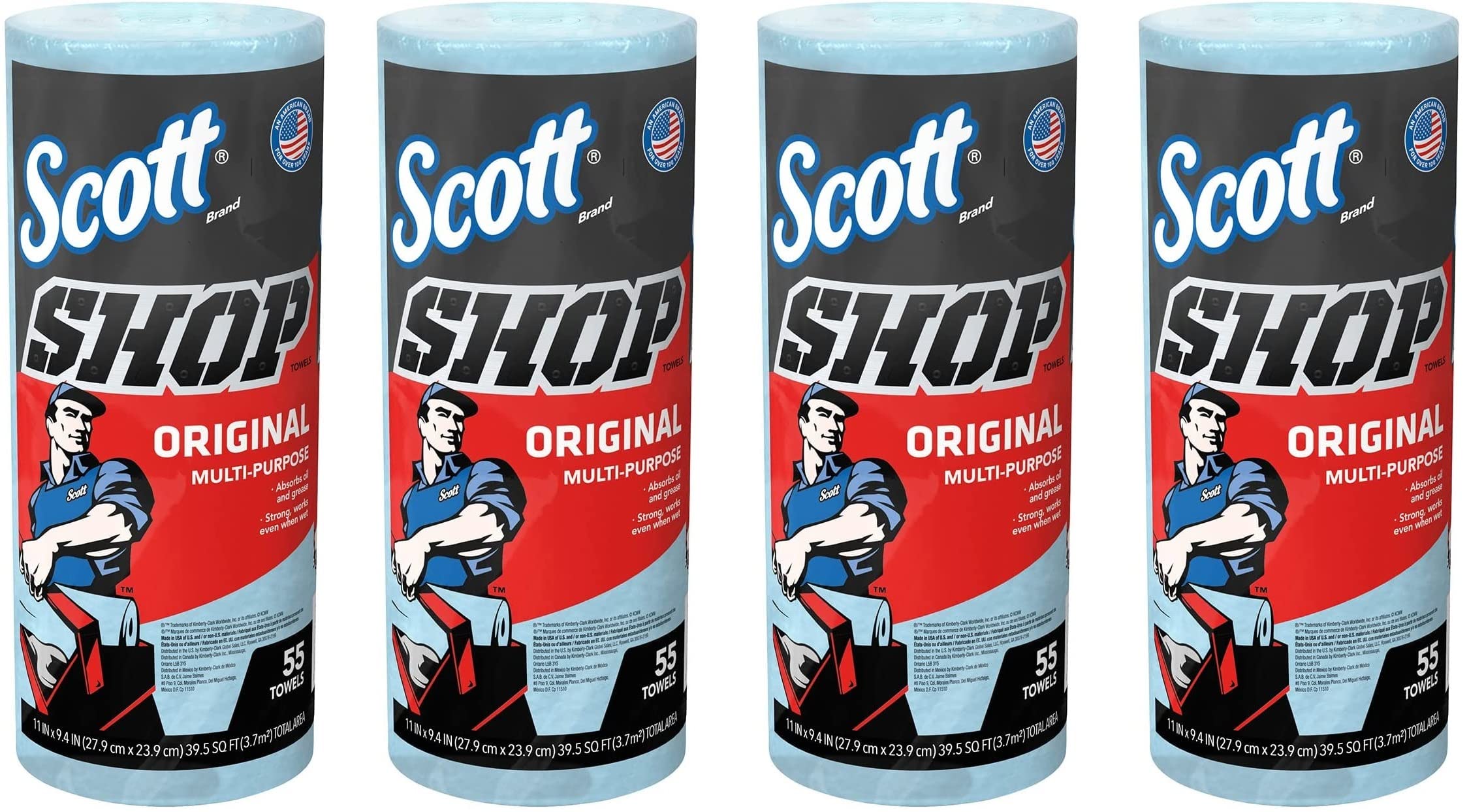 Amazon.co.jp: コストコ スコット ショップタオル ブルー 55枚 x 4