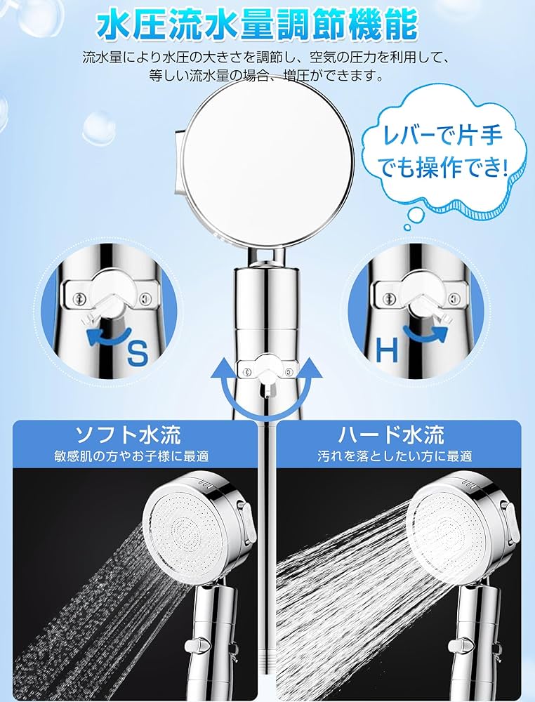 シャワーヘッド 節水 高水圧 【80%節水率・浄水美肌】 Amazon.co.jp: シャワーヘッド 節水 高水圧 【80%節水率・浄水
