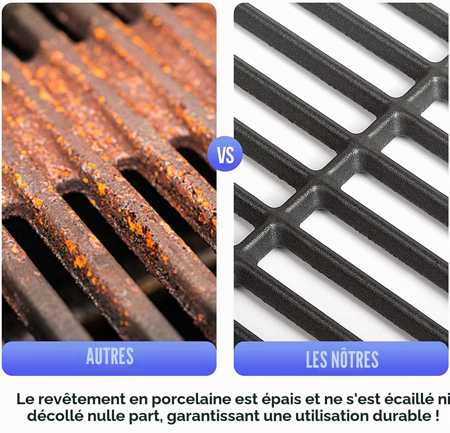 Grille de Cuisson pour Weber Spirit 300 Series 310 E310 320 S310 S320 (boutons de commande avant) pièces de rechange en fonte pour Genesis 1000-5000 Silver Gold
