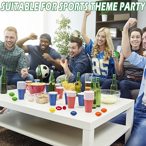 Miniatura 4 de Oleitodh 96 unidades de mini pelota de fútbol deportivo de fútbol a granel de espuma colorida para niños y adultos, pelota deportiva de fútbol para