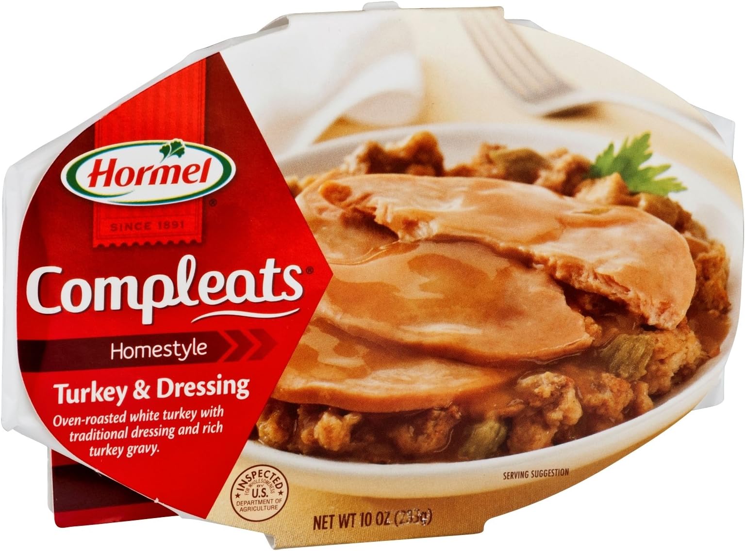 Hormel Compleats Turkey and Dressing, 10 oz Microwave Tray